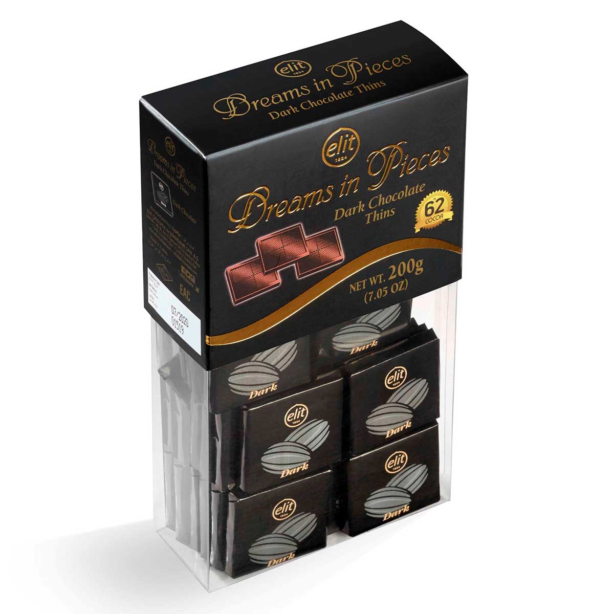 Chocolate Amargo Sortido Baunilha Elit Dreams in Peaces 200g