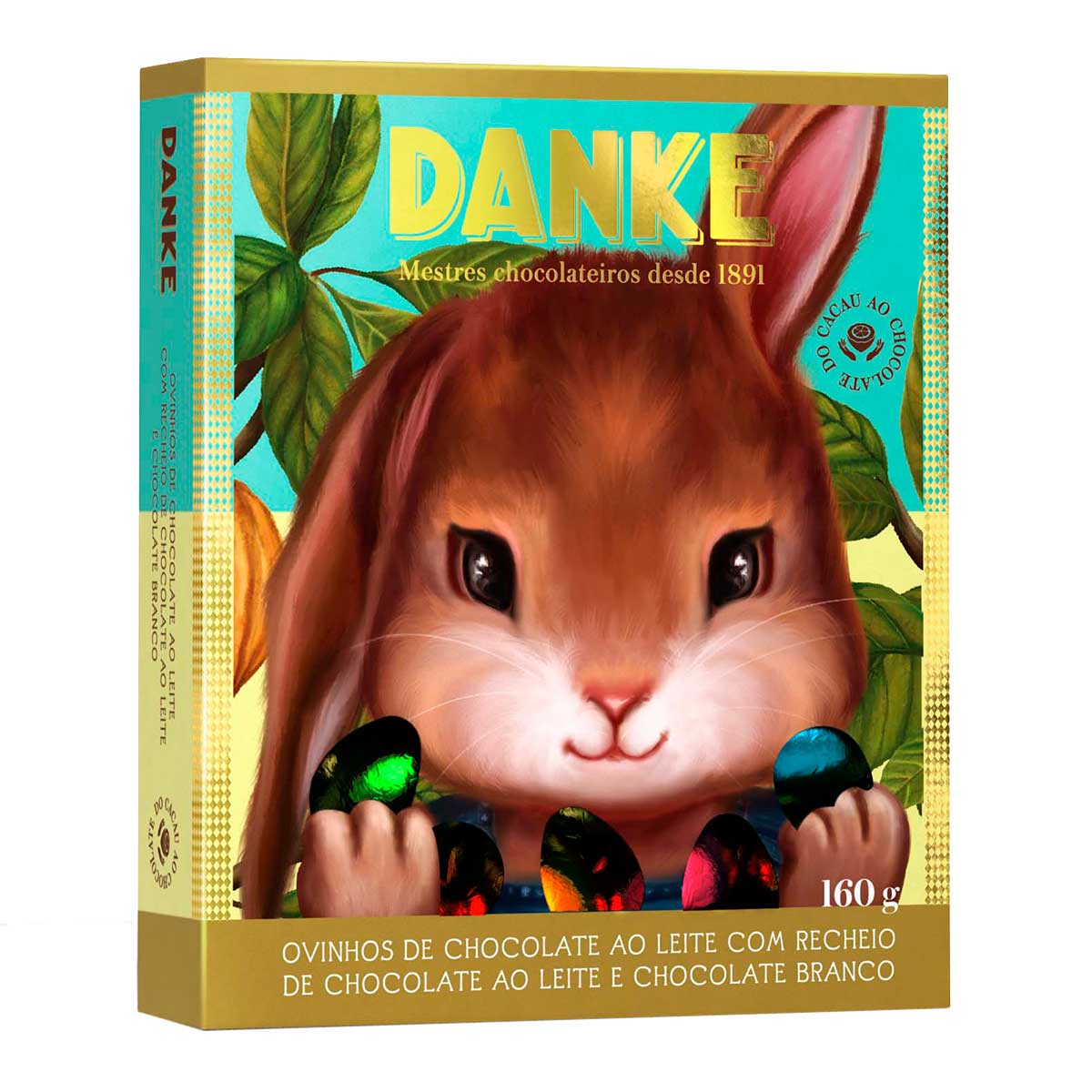 Ovinhos de Chocolate Danke Sortidos 160 g com 20 Unidades