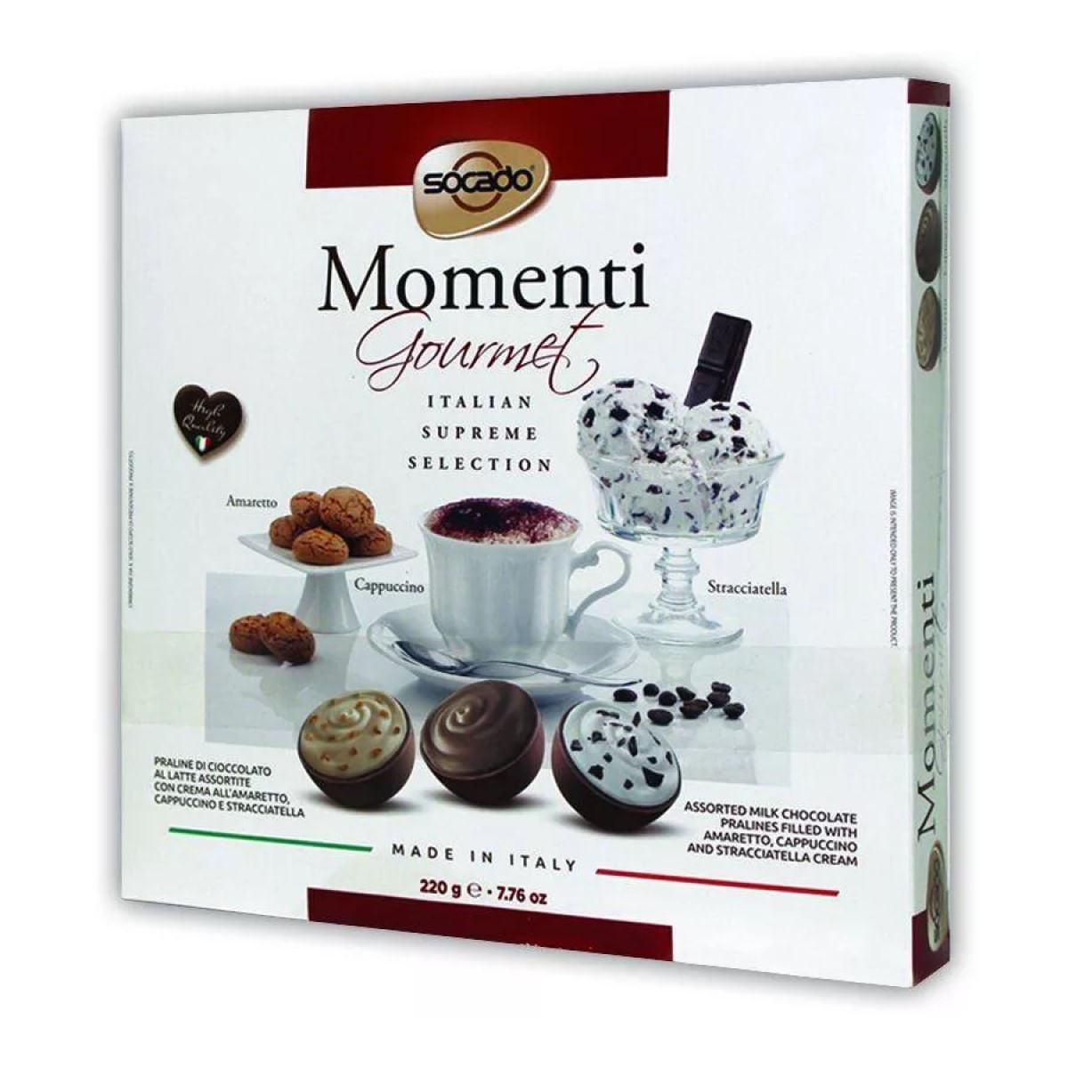 Bombom de Chocolate Socado Momenti Gourmet 220 g