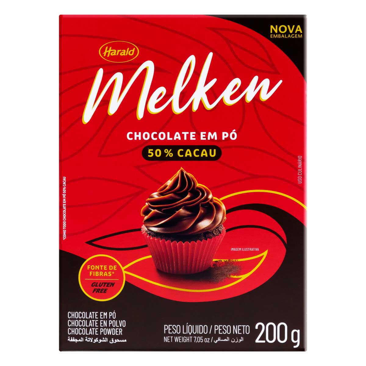 Chocolate em Pó 50% Cacau Melken 200g