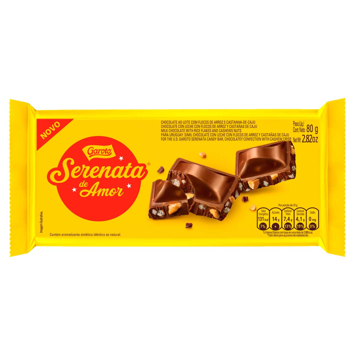 Chocolate ao Leite Serenata de Amor Garoto 80g