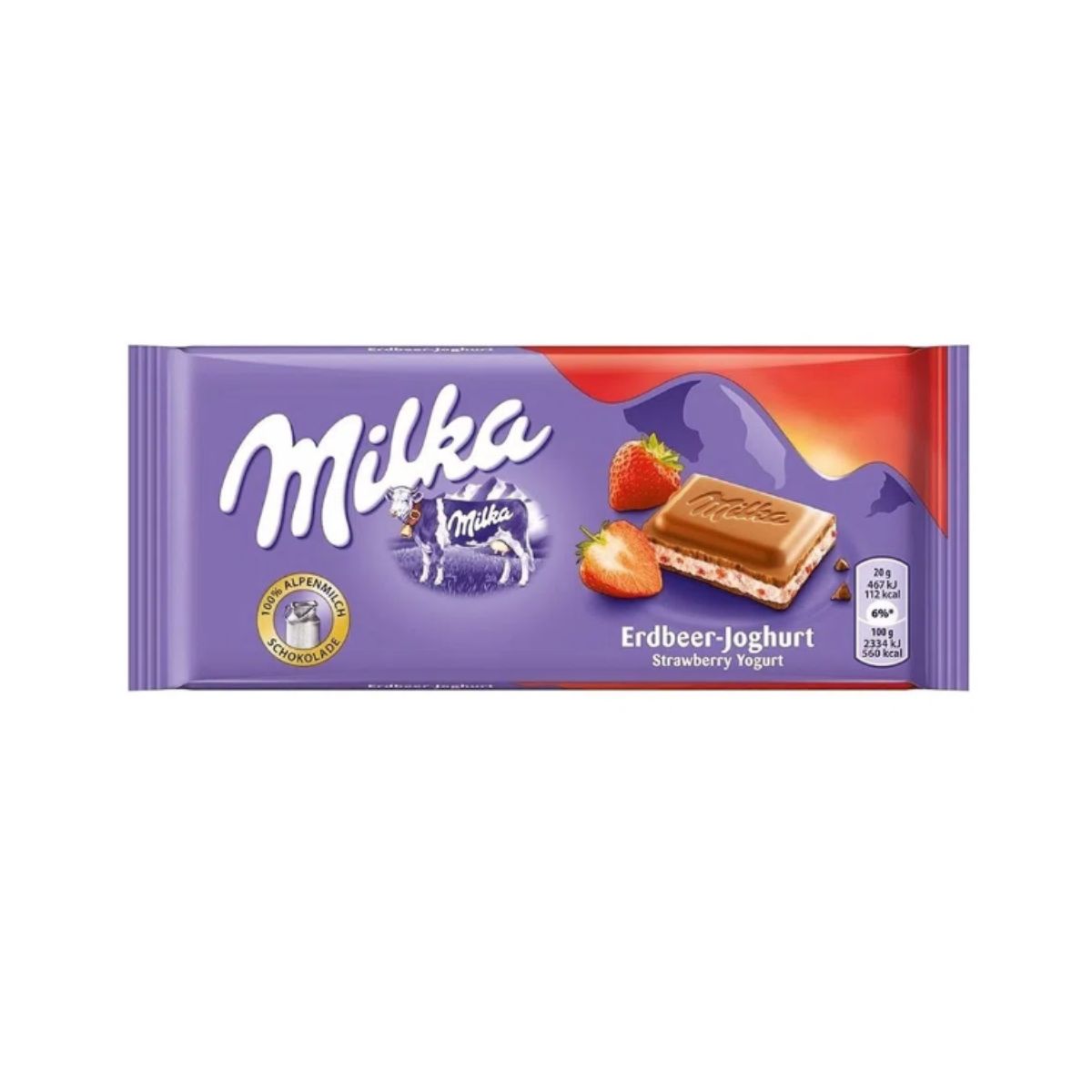 Chocolate Milka Strawberry Yoghurt 100 g