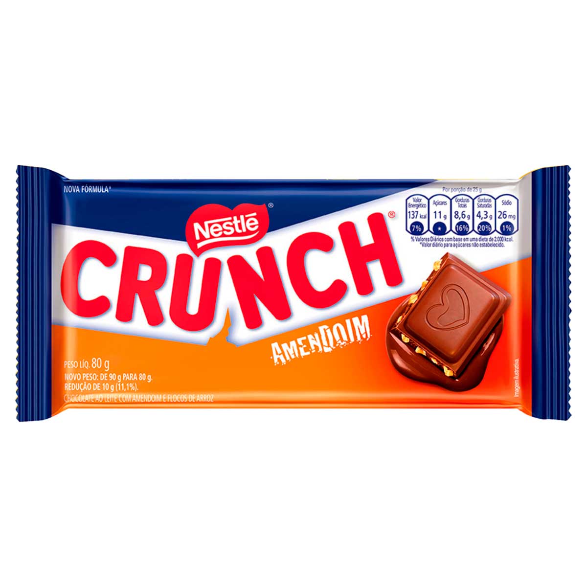 Chocolate ao Leite com Amendoim Crunch 80g