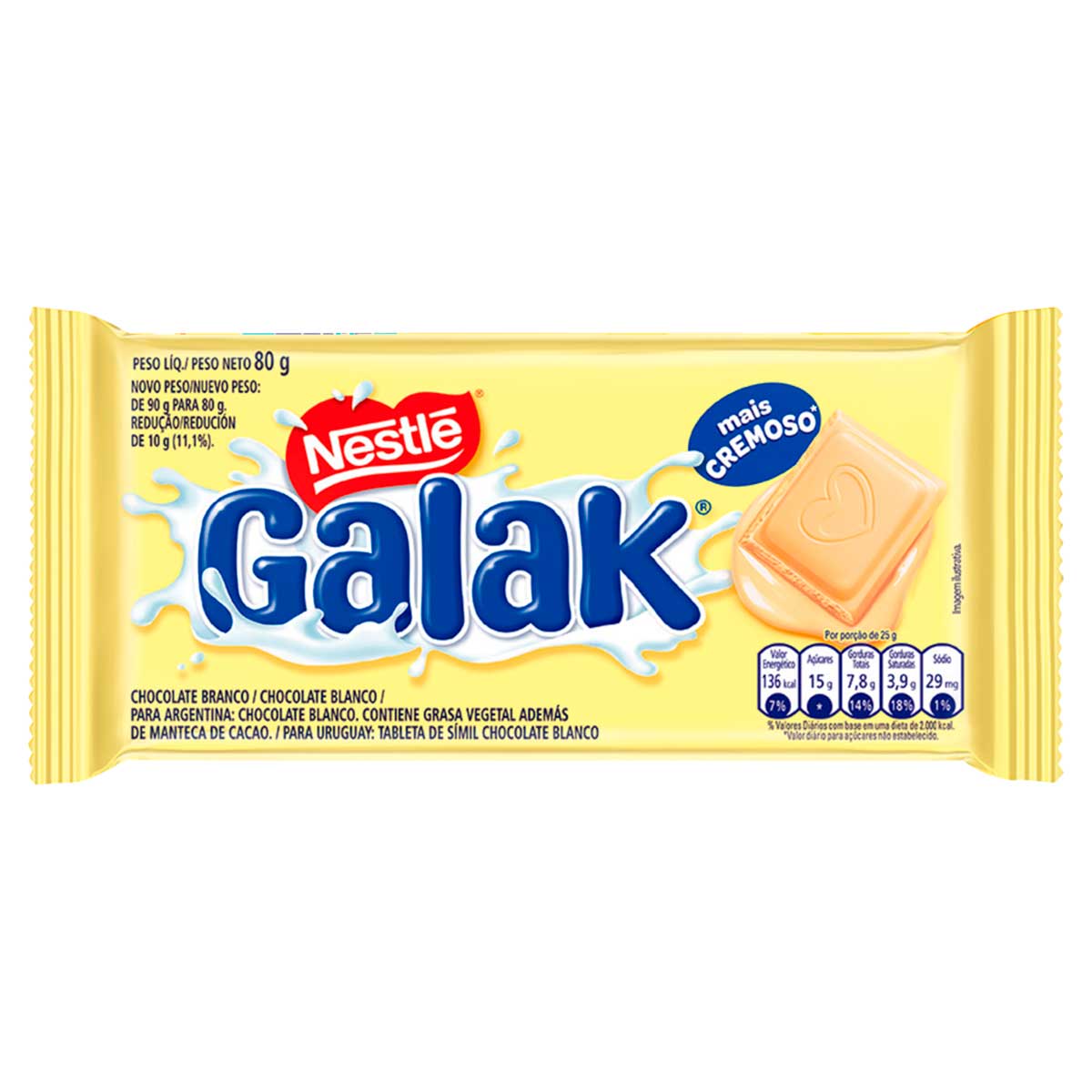 Chocolate Branco GALAK 80g