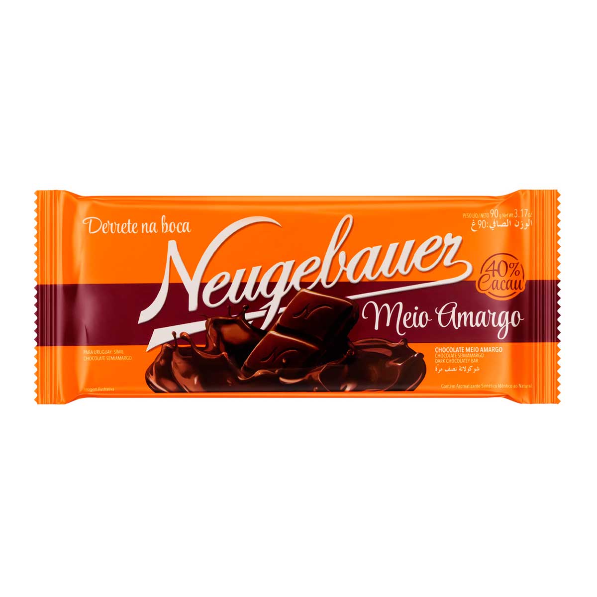 Chocolate Meio Amargo 40% Cacau Neugebauer 90 g