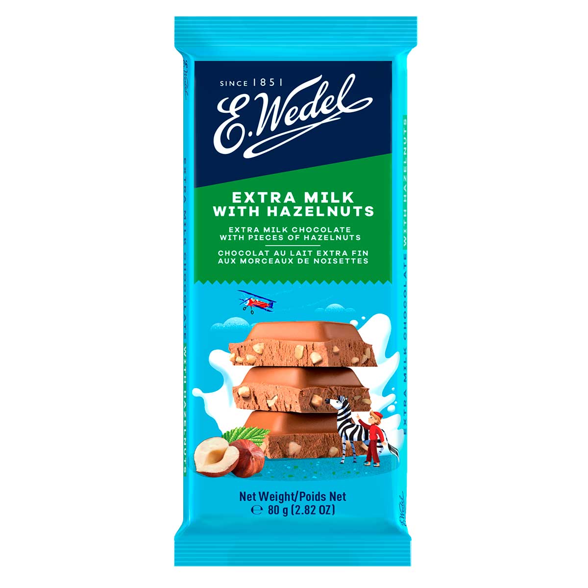 Chocolate ao Leite com Avelã Wedel 90g