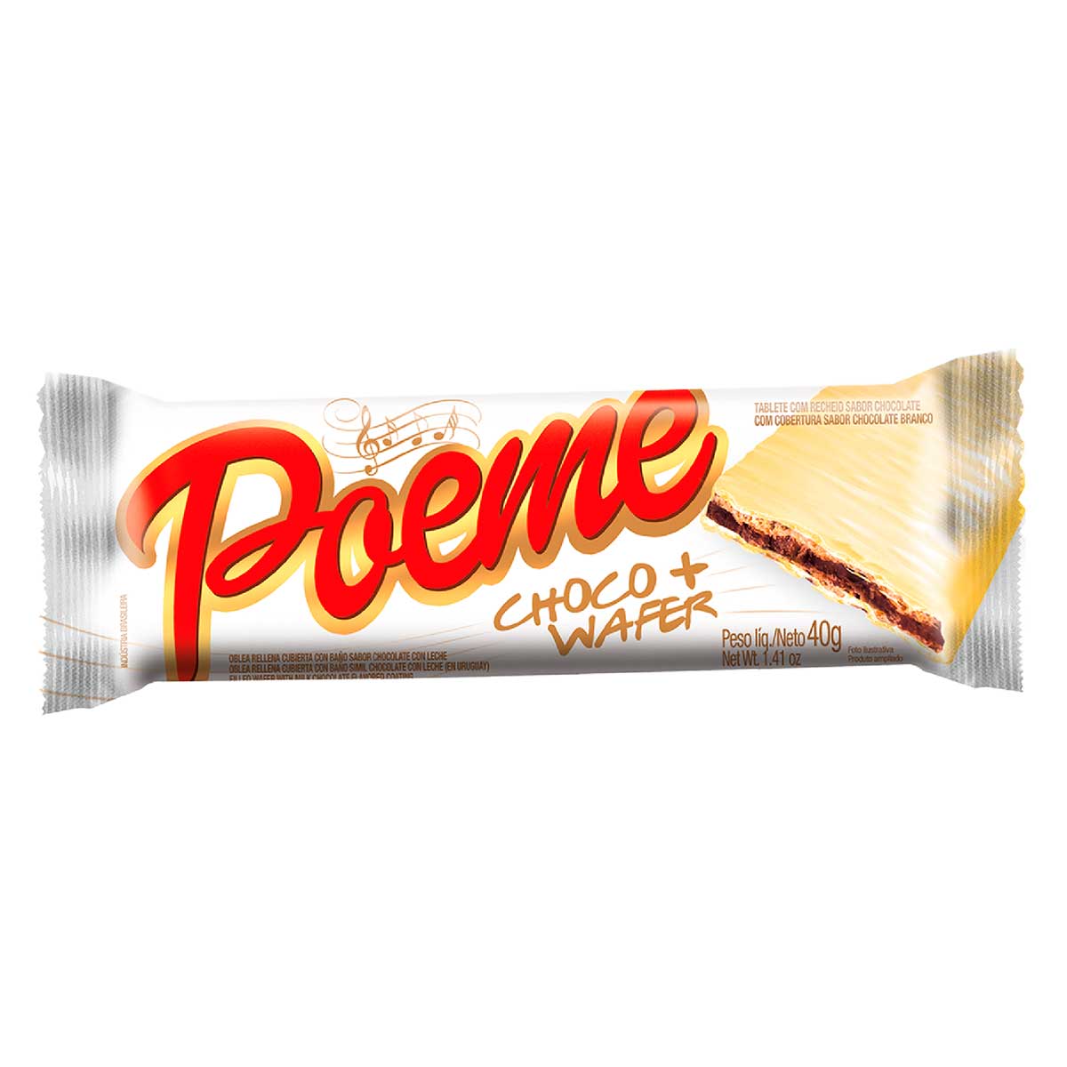 Choco + Wafer Poeme Branco 40 g