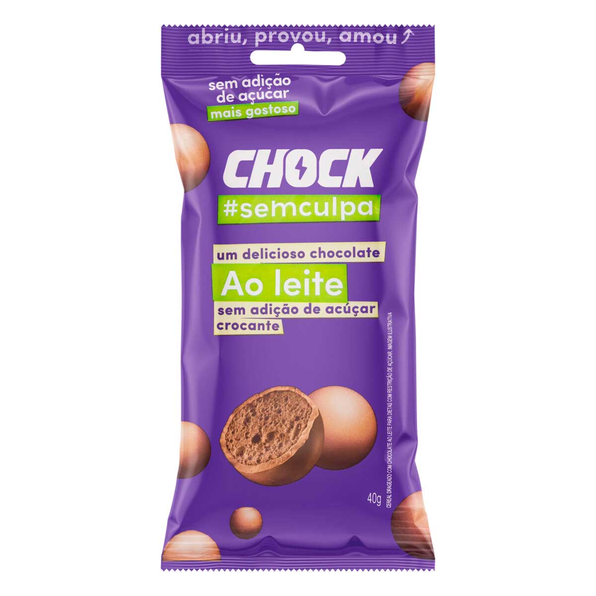 Confeito de Chocolate ao Leite Chock 40g