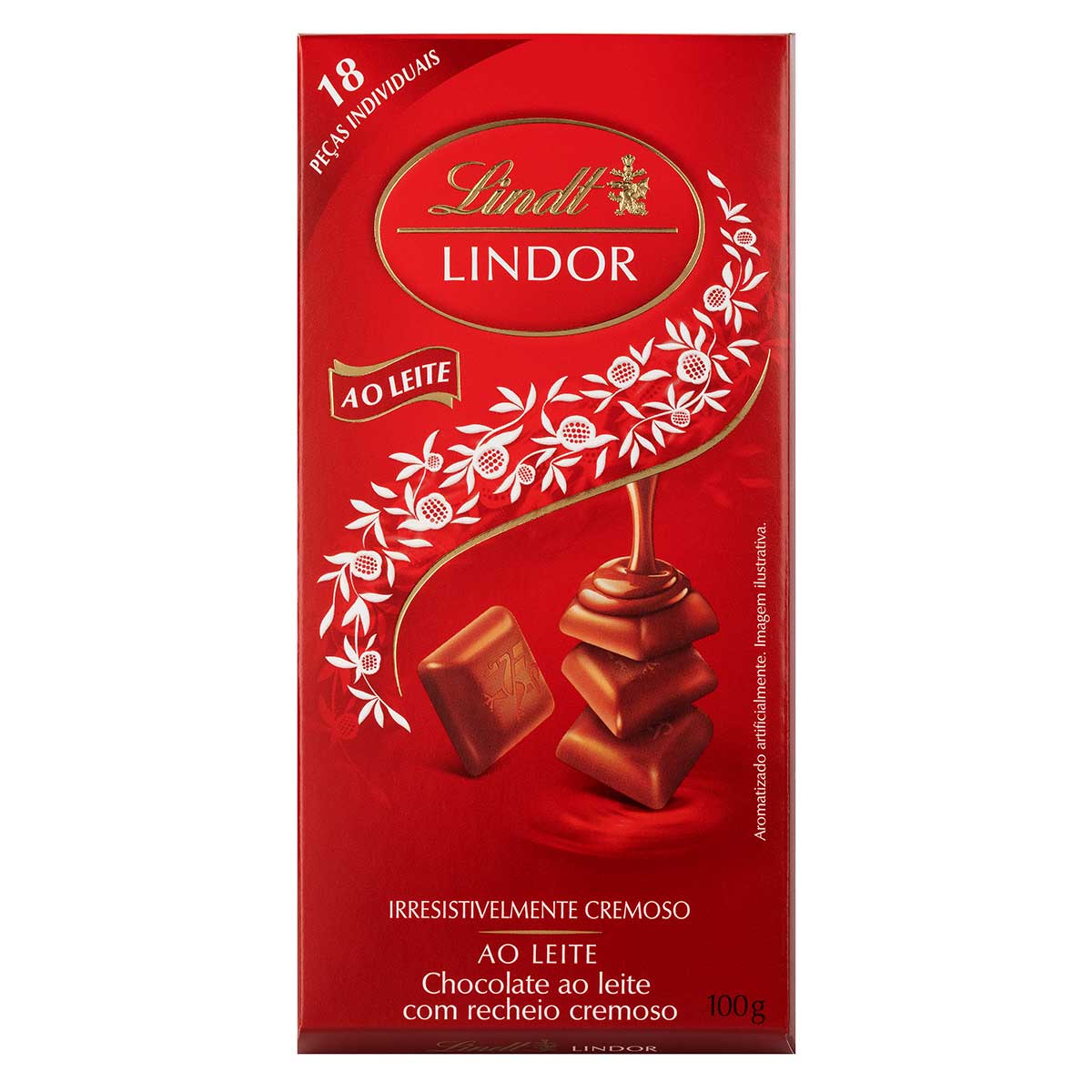 Chocolate ao Leite Lindt Lindor Singles 100g 18 unidades