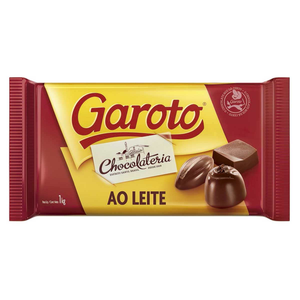 Chocolate ao Leite Garoto Chocolateria Pacote 1 Kg