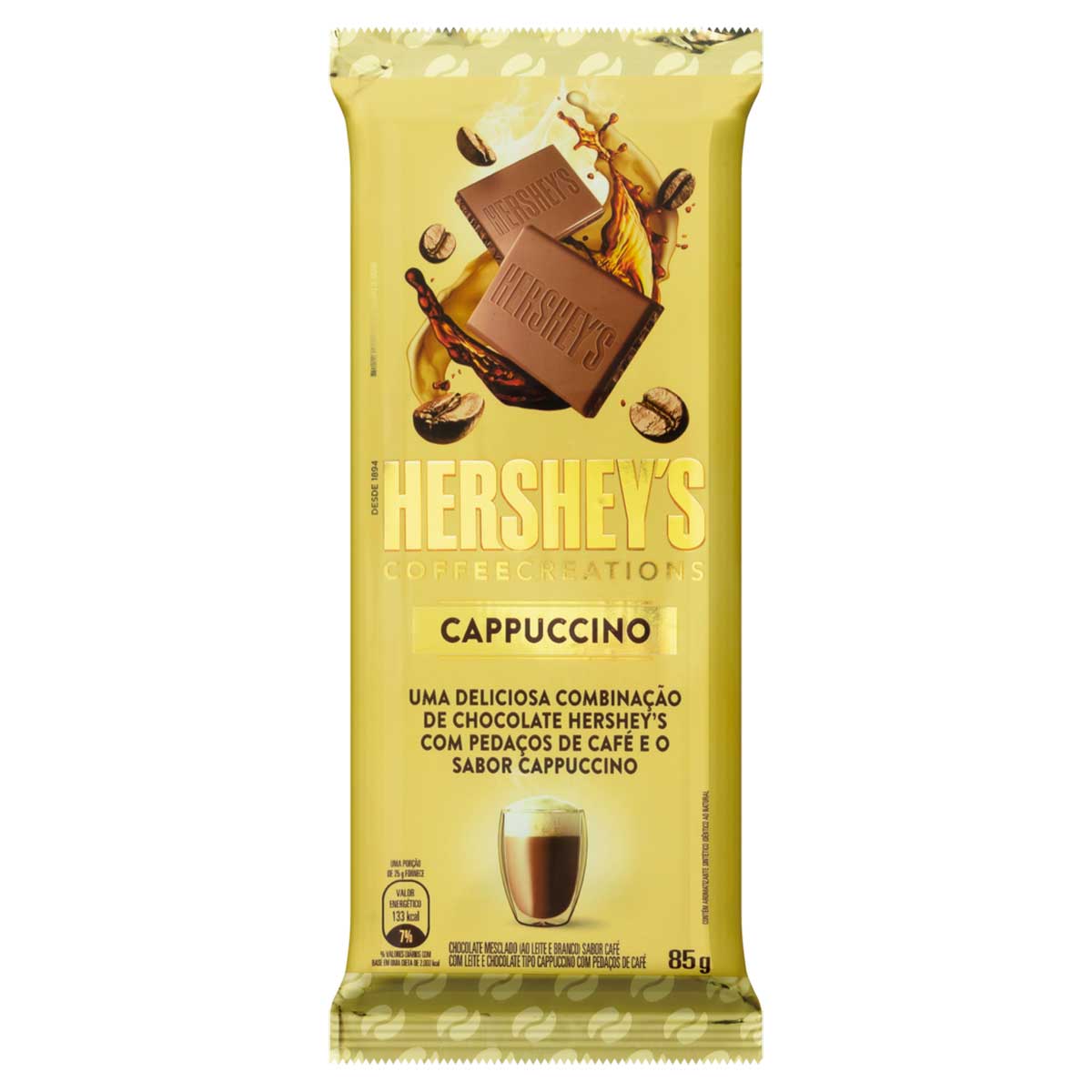 Chocolate com Pedaços de Café Cappuccino Hershey&apos;s Coffee Creations 85g