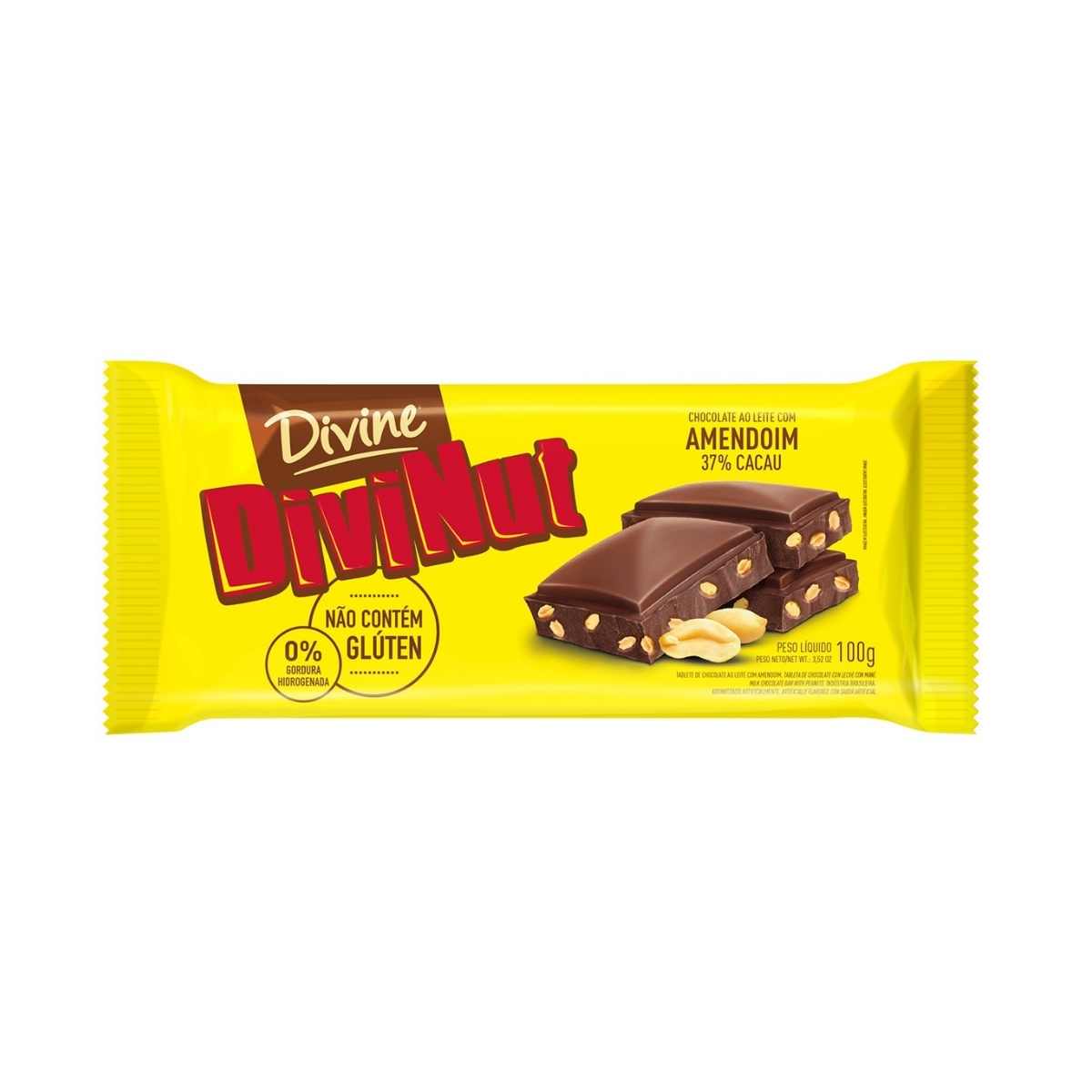 Chocolate Divine Leite com Amendoim 100 g