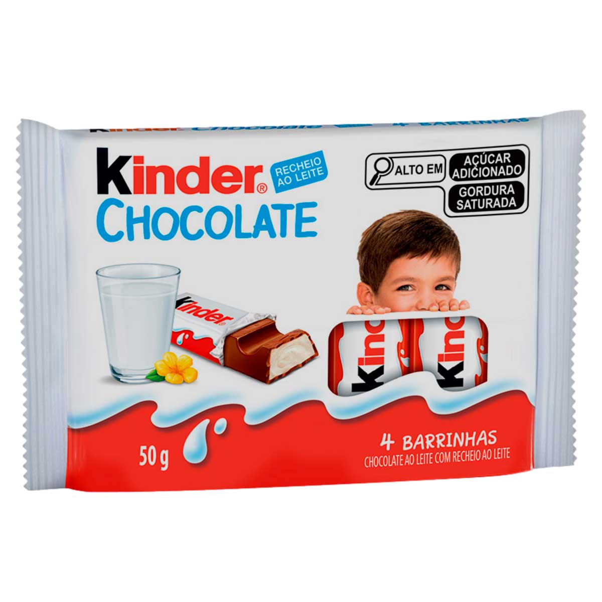 Chocolate Kinder 50g com 4 Unidades