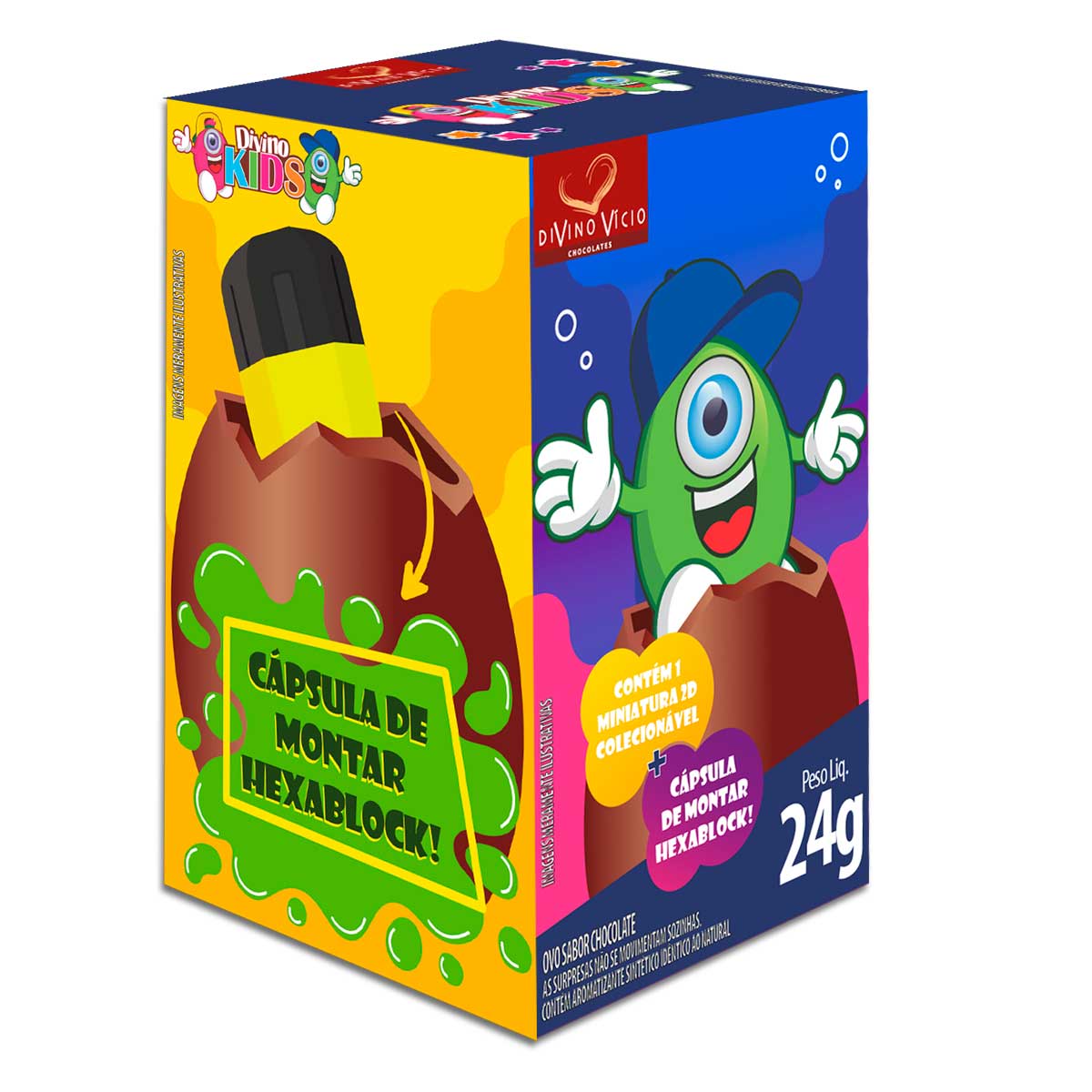 Chocolate Ovinho Divino Vício Kids 24 g