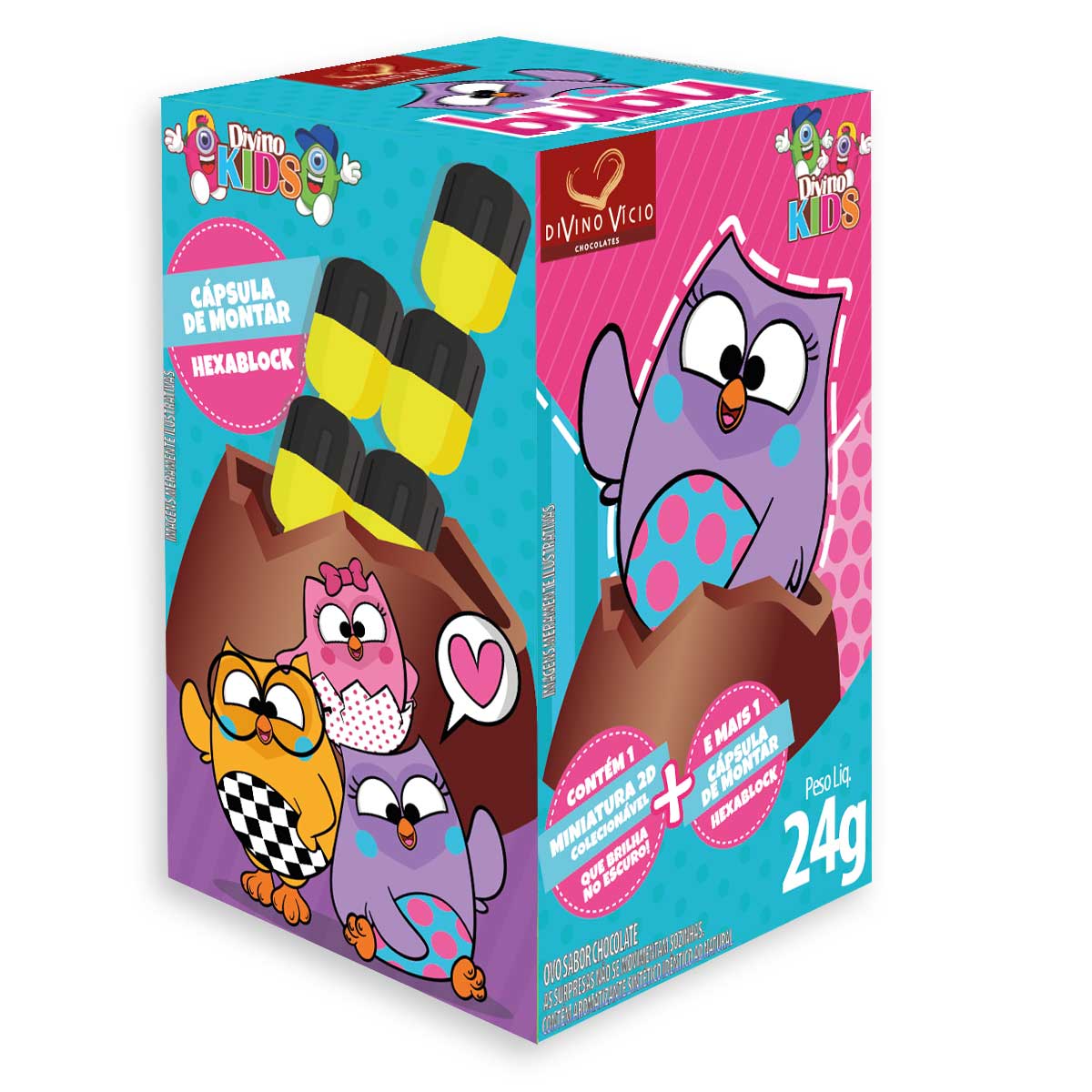 Chocolate Ovinho Divino Vício Kids Bubu 24 g