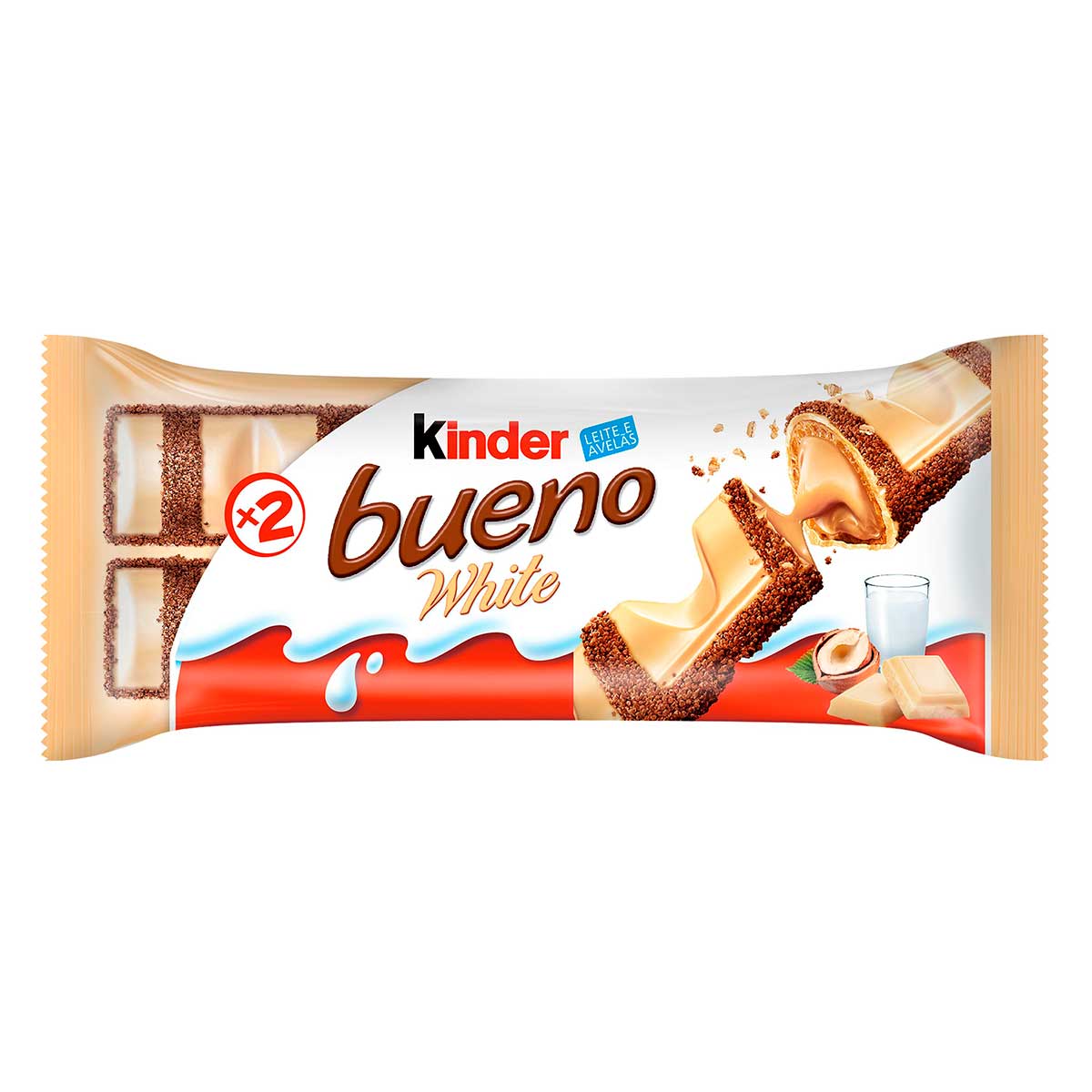 Wafer Chocolate Branco Kinder Bueno White 43g