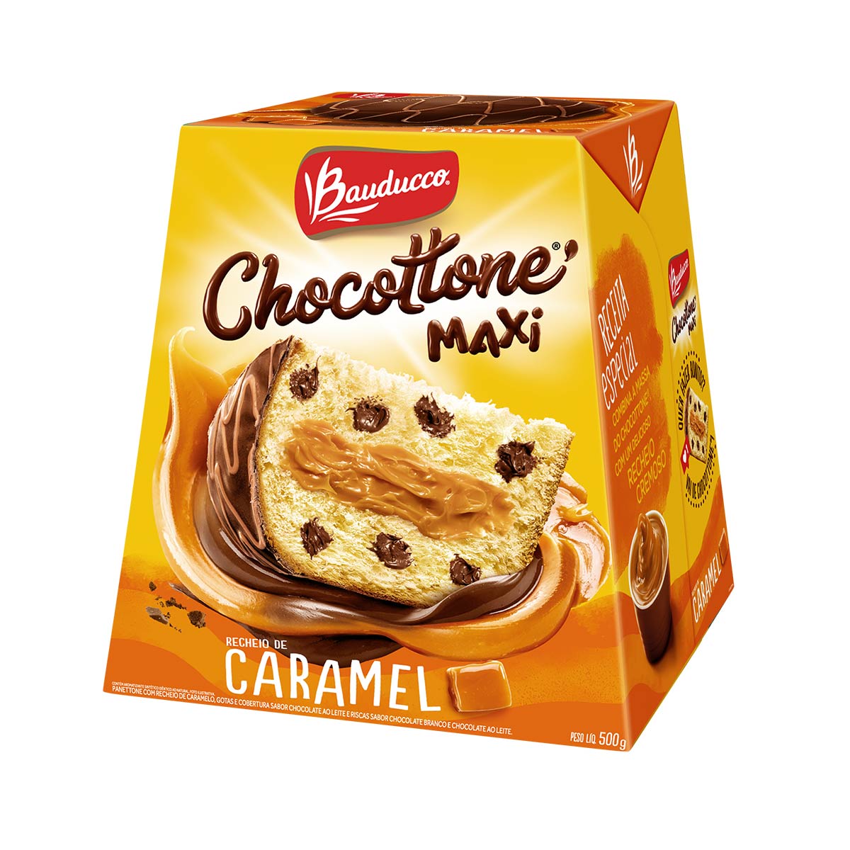 Chocotone de Caramelo com Gotas de Chocolate Bauducco Maxi 500g