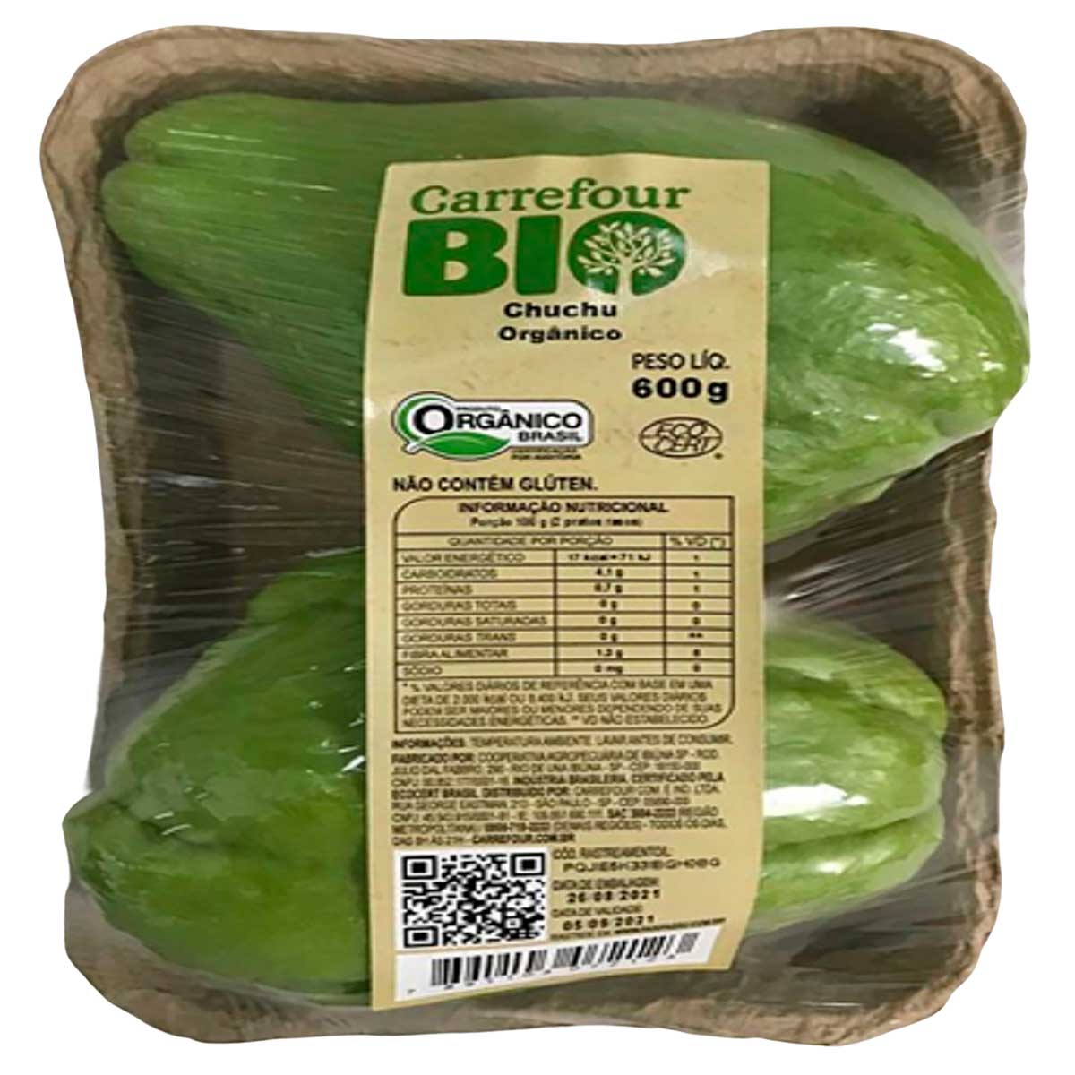 Chuchu Orgânico Carrefour Bio 600G