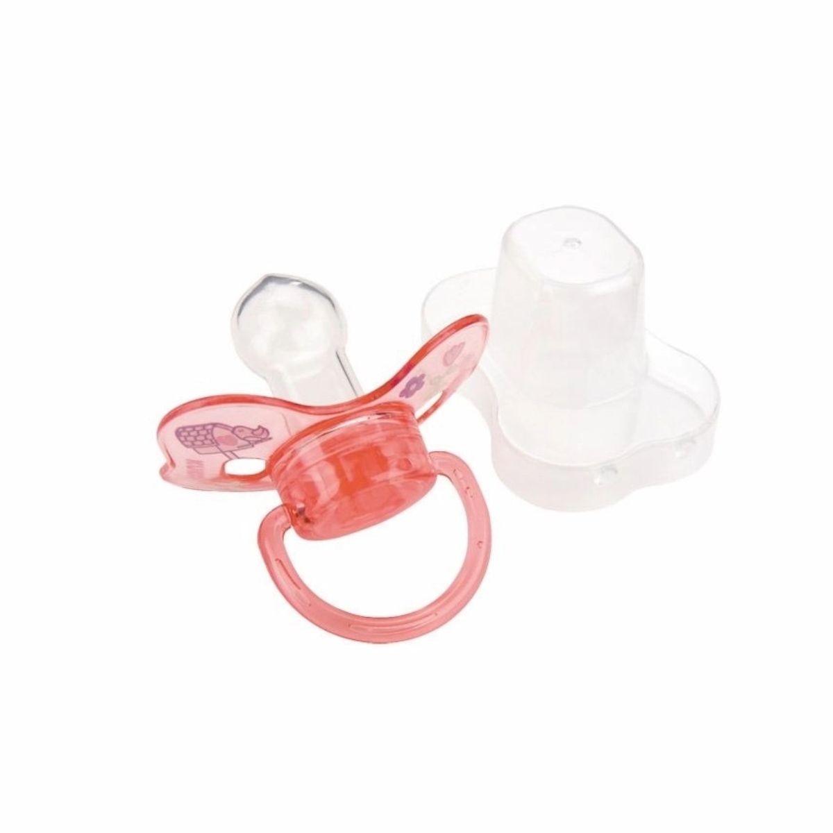 Chupeta Decorada Bico Silicone Nº2 Kuka 2282 Rosa