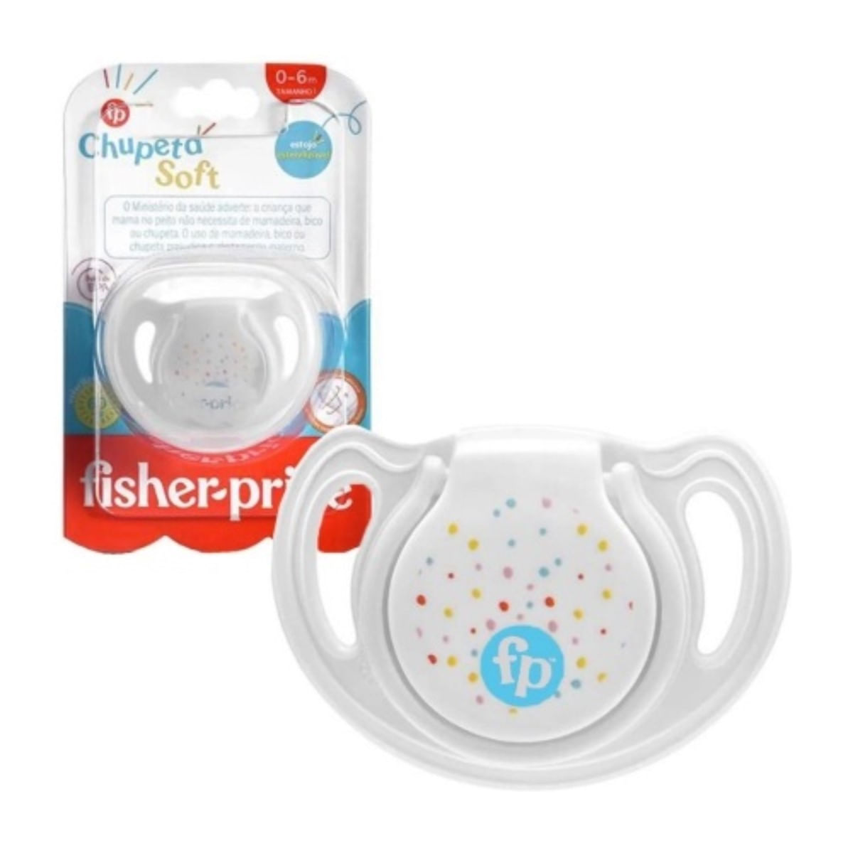 Chupeta Soft Azul 0-6 meses Tamanho 1 Fisher-Price