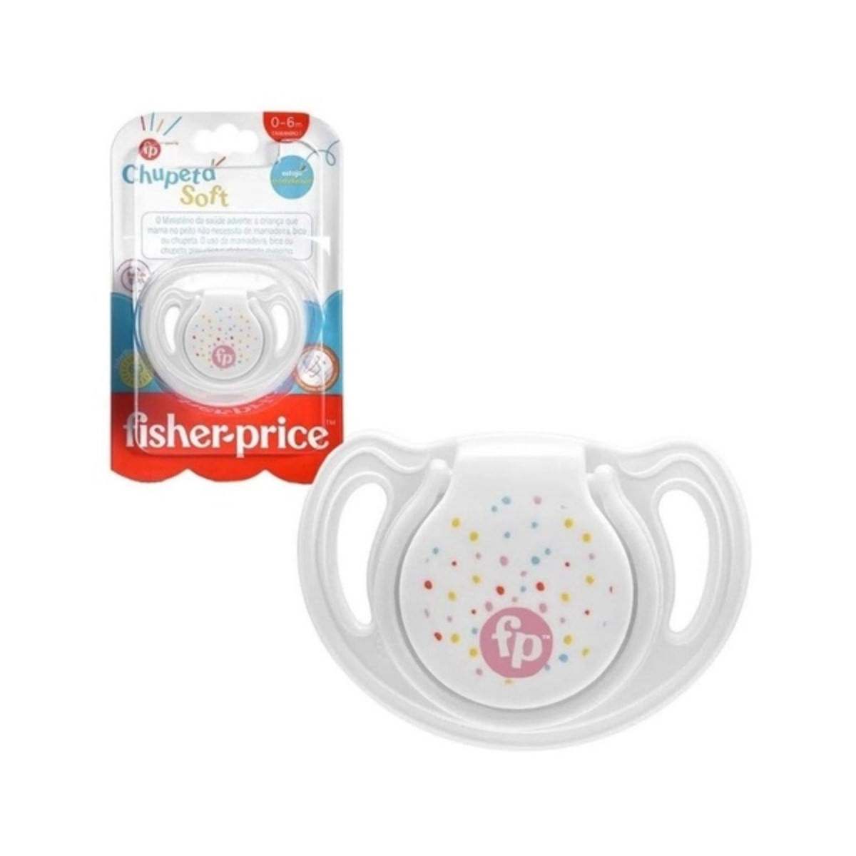 Chupeta Soft Rosa 0-6 meses Tamanho 1 Fisher-Price