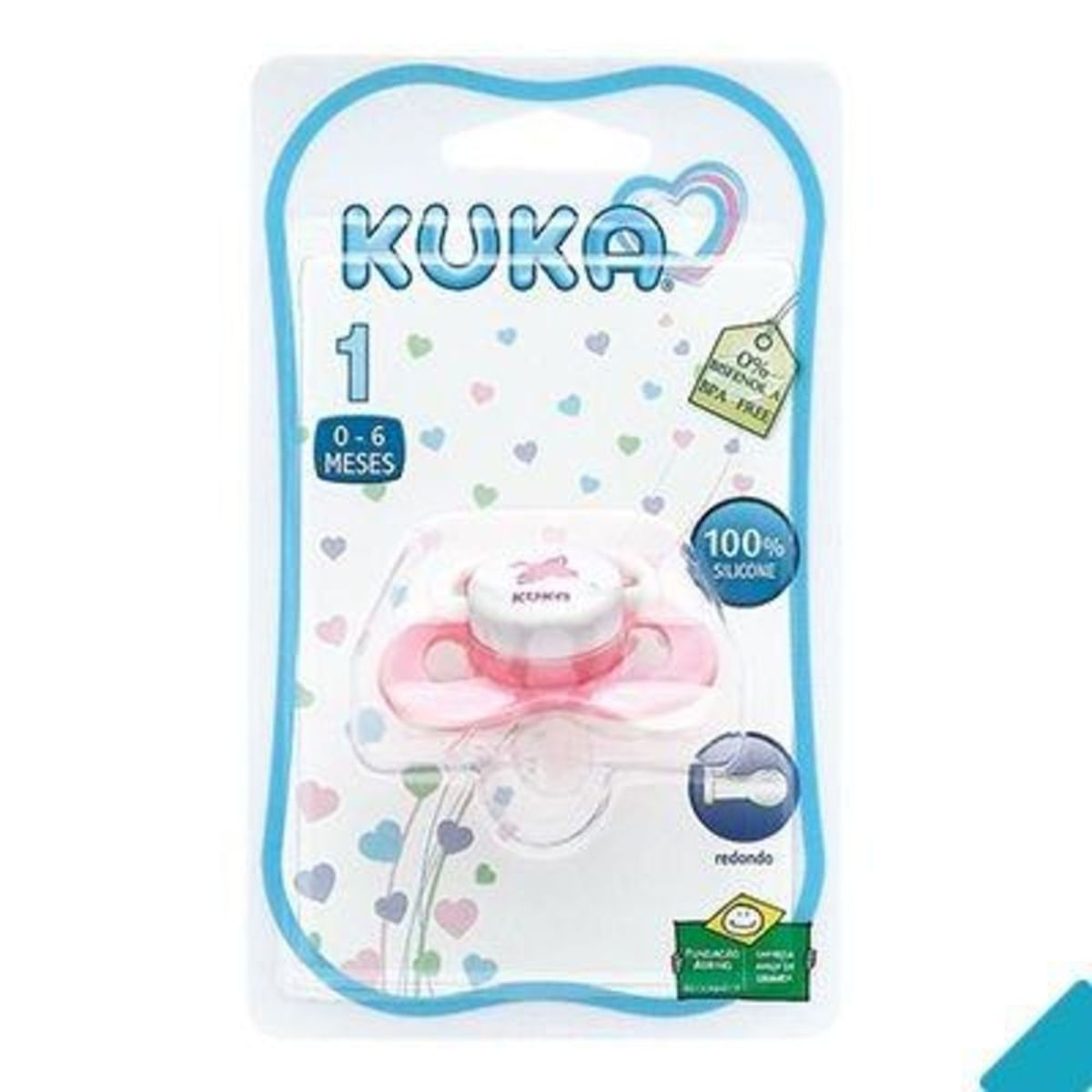 Chupeta de Silicone N1 Kuka Plus Rosa