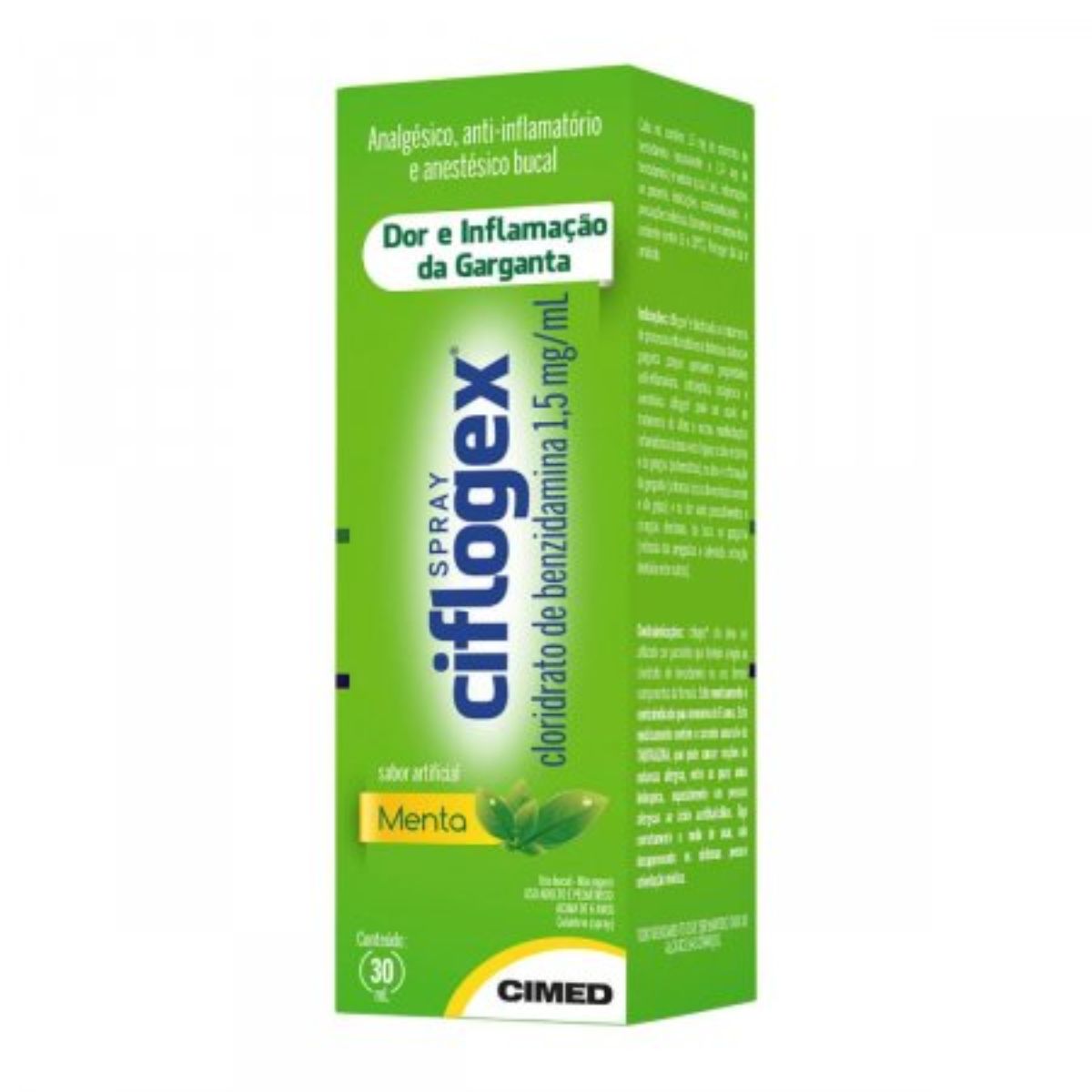 Spray Ciflogex Para Garganta Sabor Menta Com 30ml