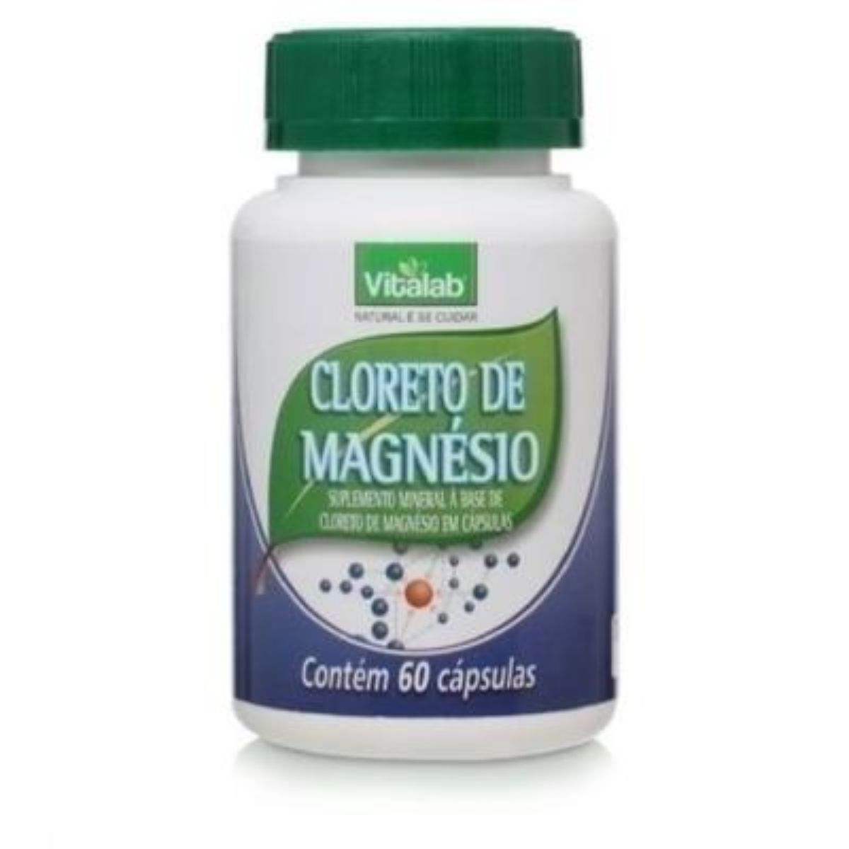 Cloreto de Magnésio 500mg Vitalab Com 60 Cápsula