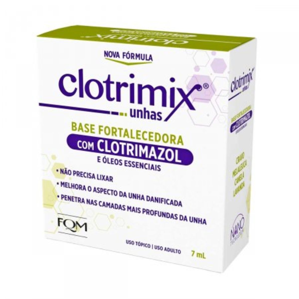 Base Fortalecedora Clotrimix Unhas Com 7ml