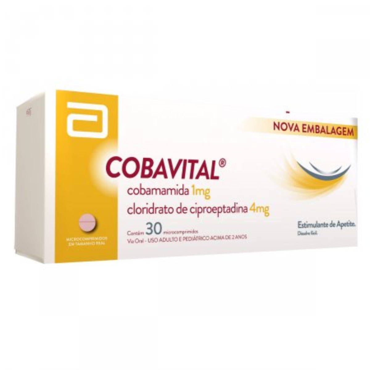 Estimulante de Apetite Cobavital 1mg + 4mg Com 30 comprimidos