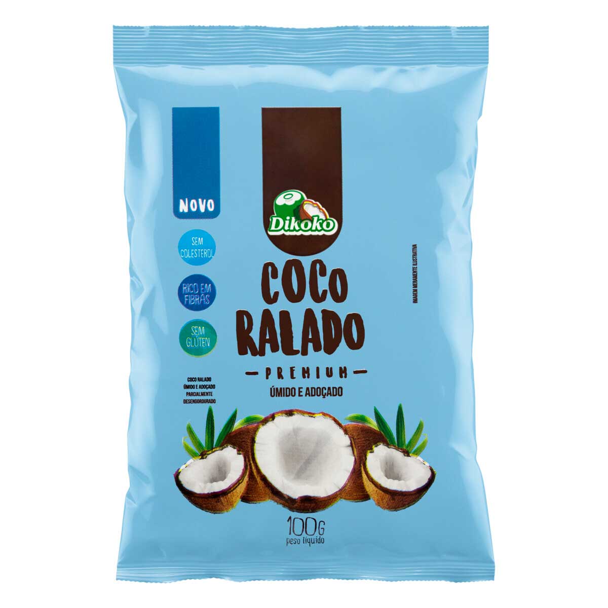 Coco Ralado Úmido Adoçado Dikoko Premium 100g