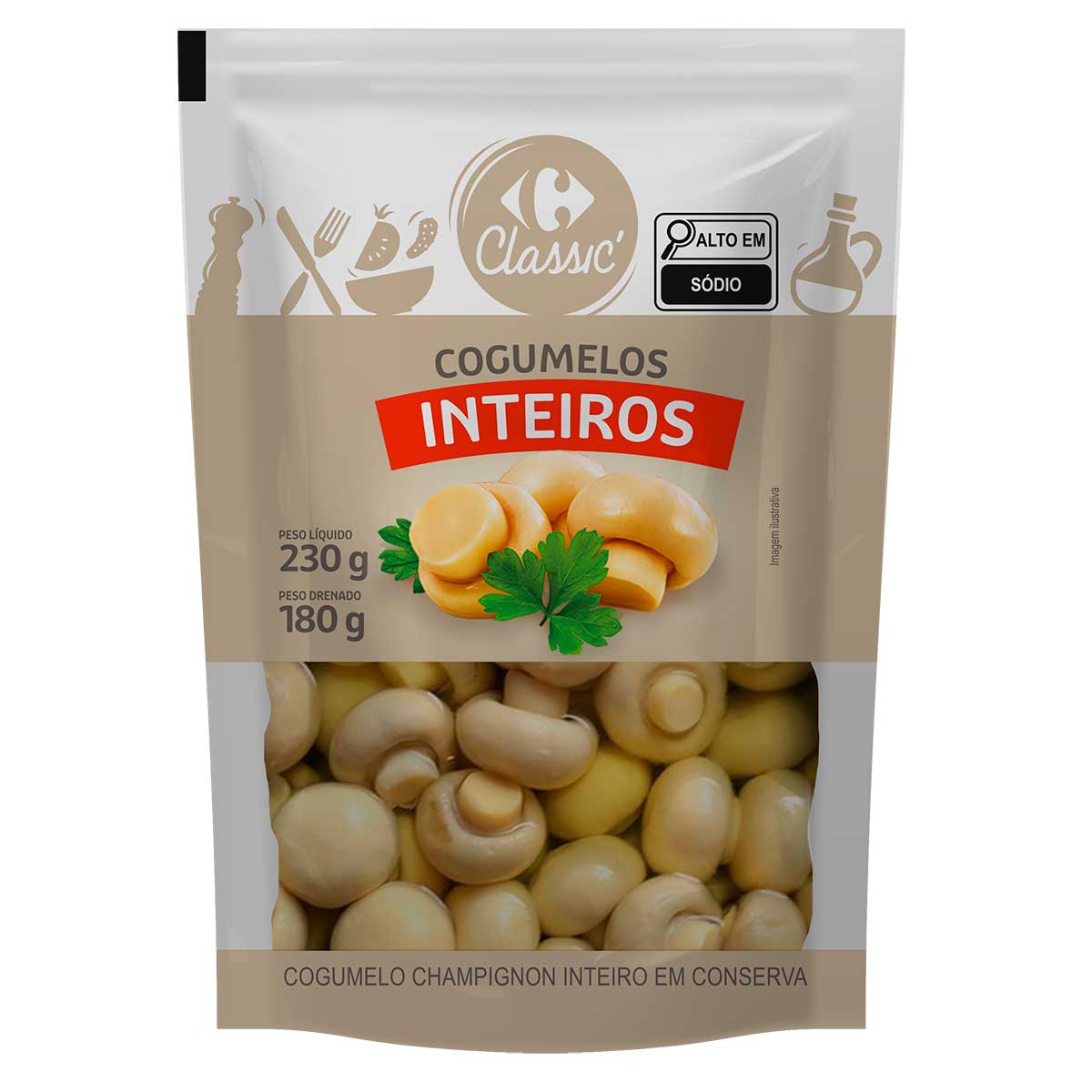 Cogumelo Champignon Inteiro Carrefour 180 g