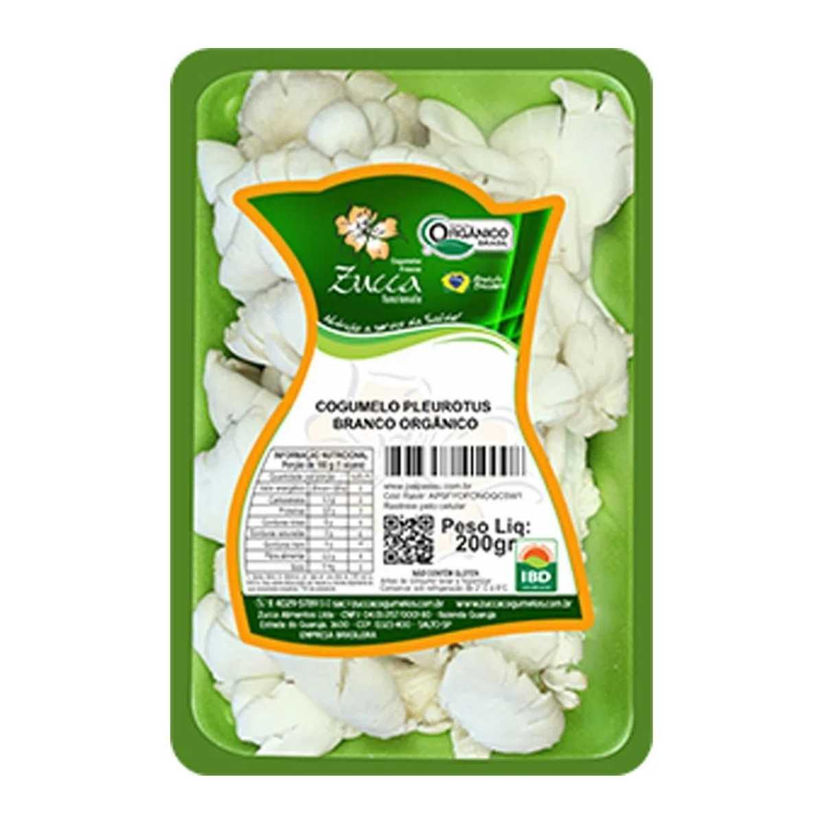 Cogumelo Pleurotus Branco Funz Zucca 200 g