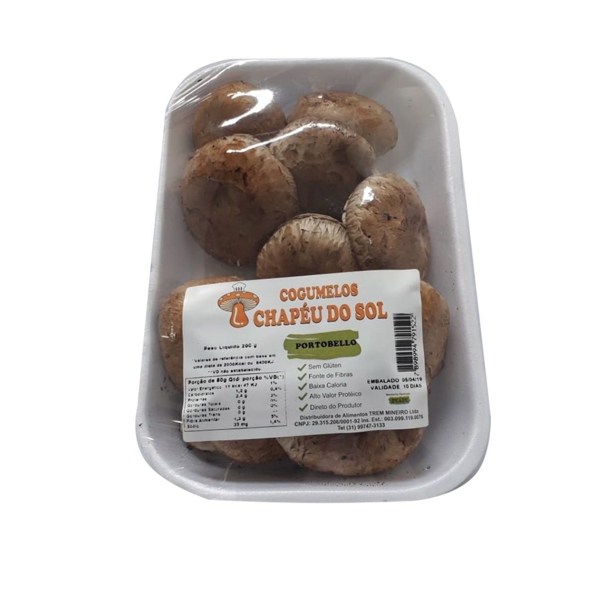 Cogumelo Portobello Chapéu do Sol 200 g