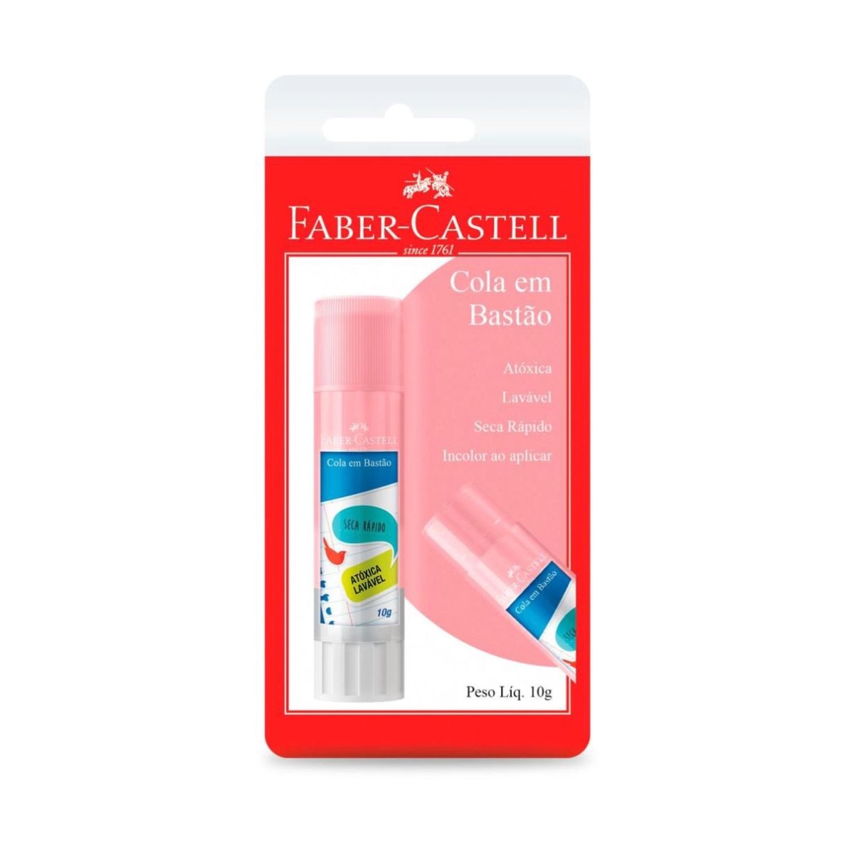 Cola Bastão Faber Castell Rosa 10 g