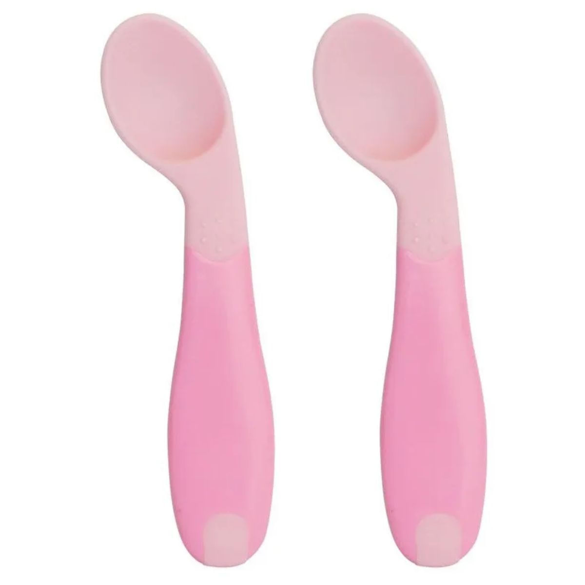 Kit Colher Infantil de Silicone Termosensível 2 Unidades Rosa Clingo