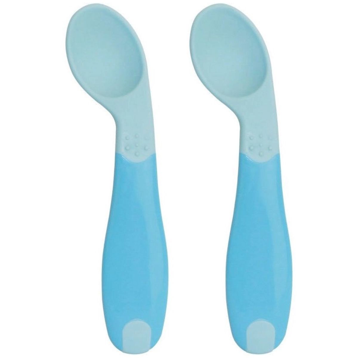 Kit Colher Infantil de Silicone Termosensível 2 Unidades Azul Clingo