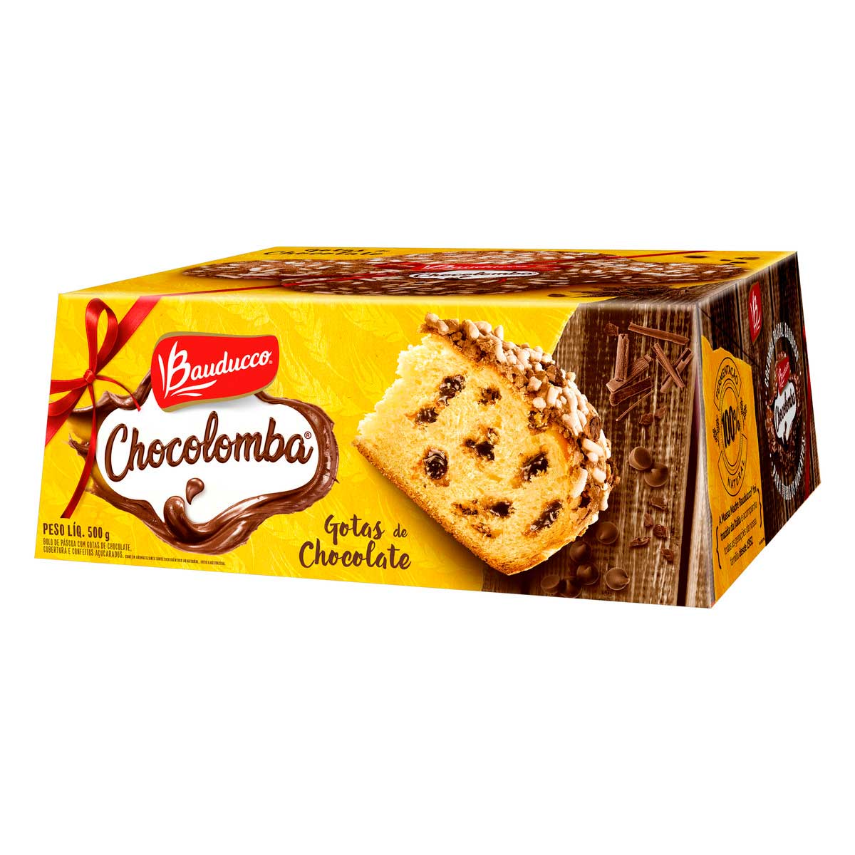 Bolo de Páscoa com Gotas de Chocolate Bauducco Chocolomba Caixa 500 g