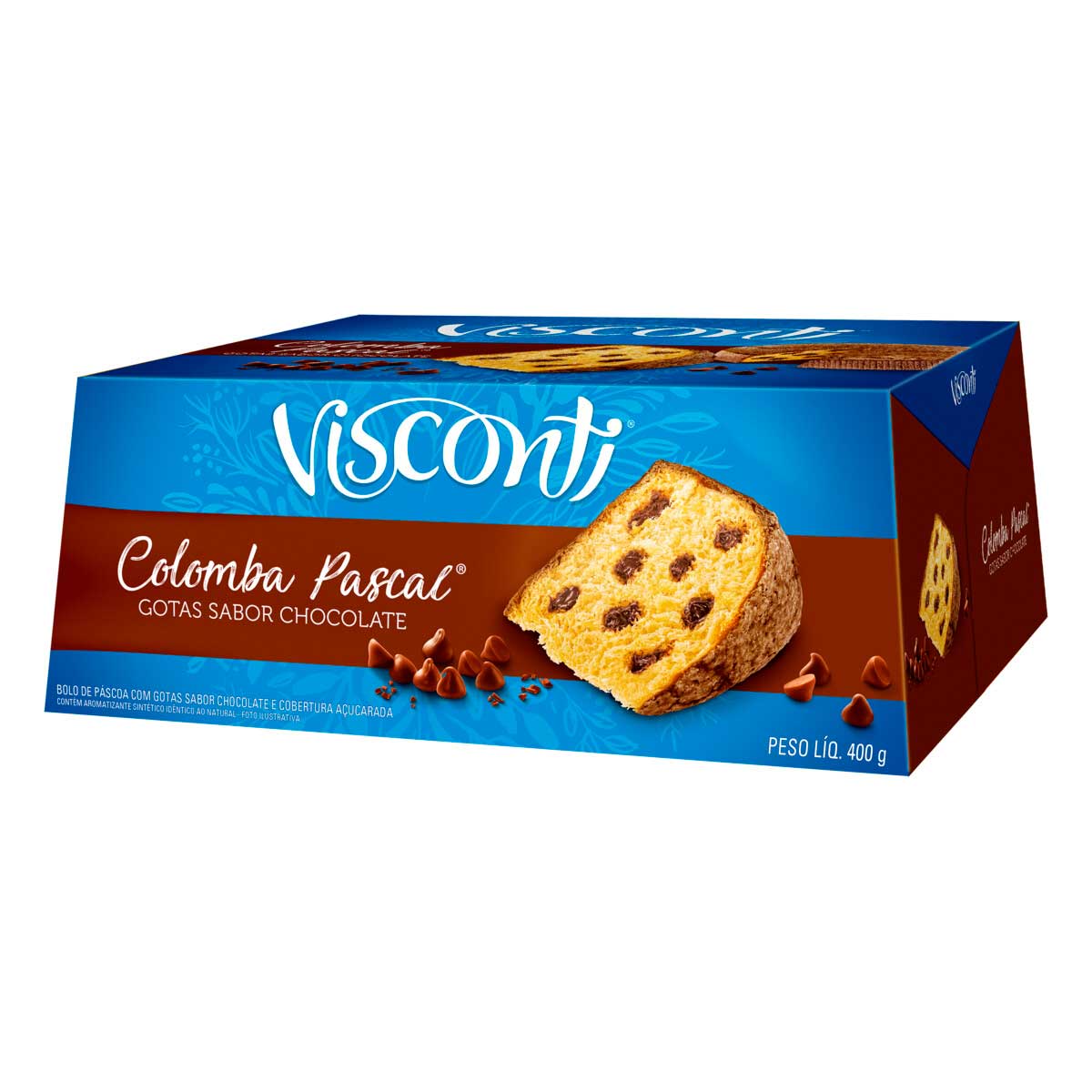 Bolo de Páscoa com Gotas de Chocolate Visconti Caixa 400 g