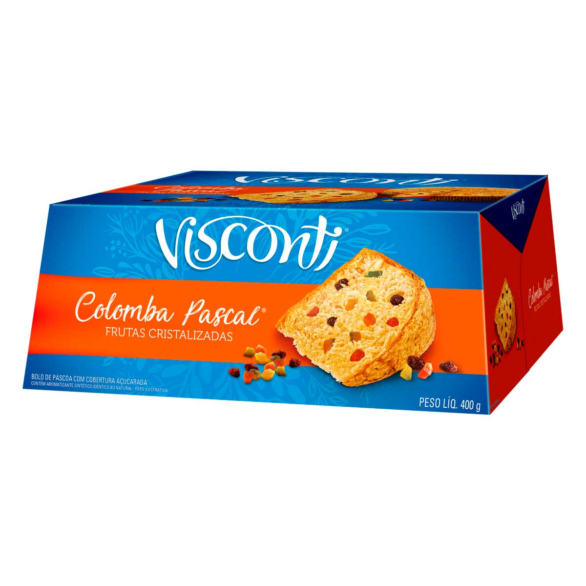 Bolo de Páscoa Frutas Cristalizadas Visconti Caixa 400 g