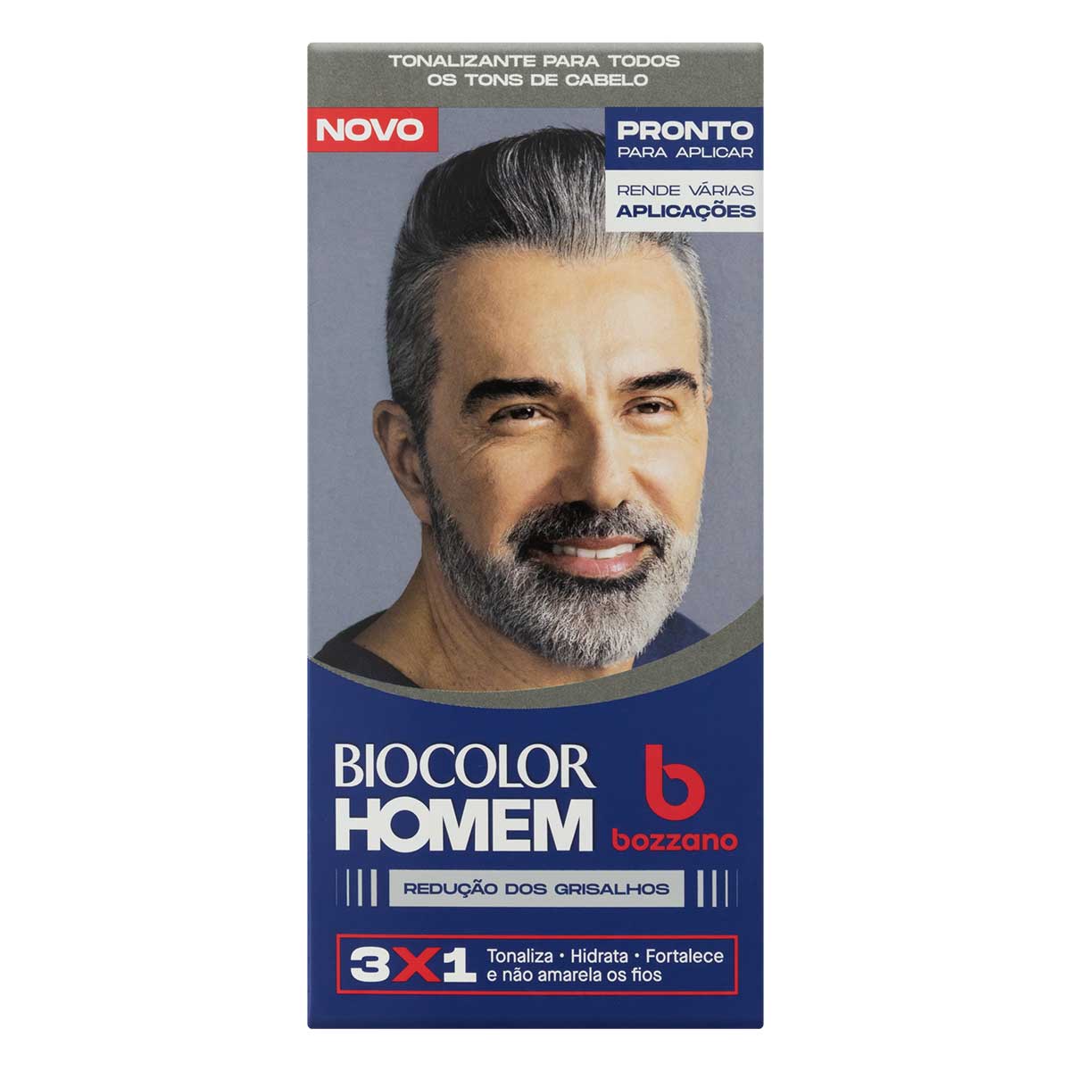 Tonalizante para Cabelo Masculino Biocolor Bozzano Castanho Médio