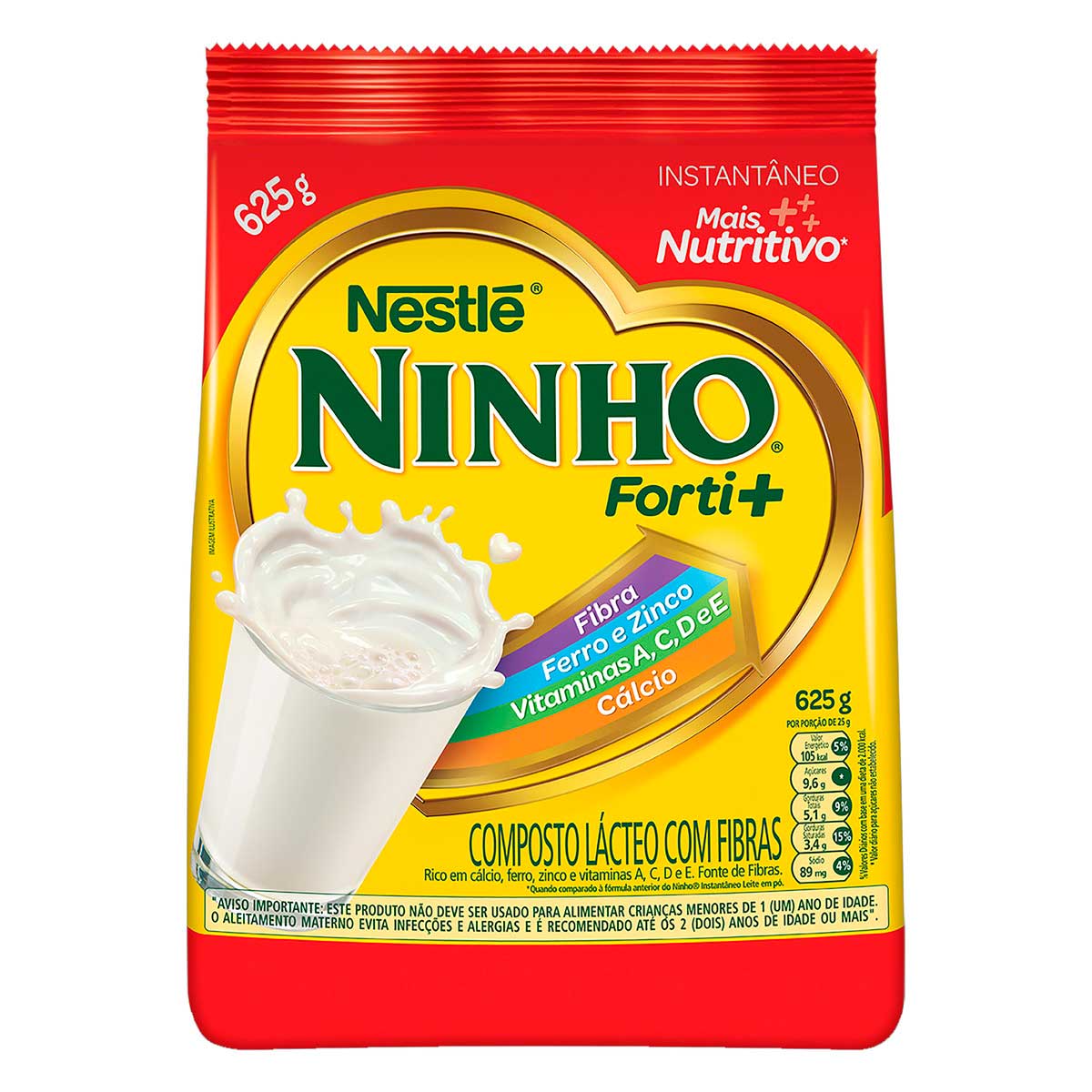 Composto Lácteo Ninho Forti+ Pacote 625 g