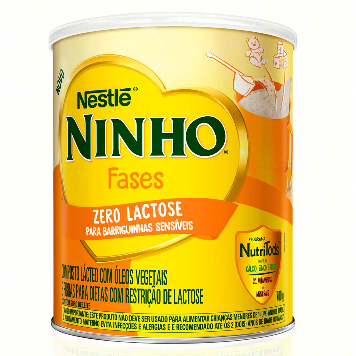 Composto Lácteo Zero Lactose Ninho Fases 700g