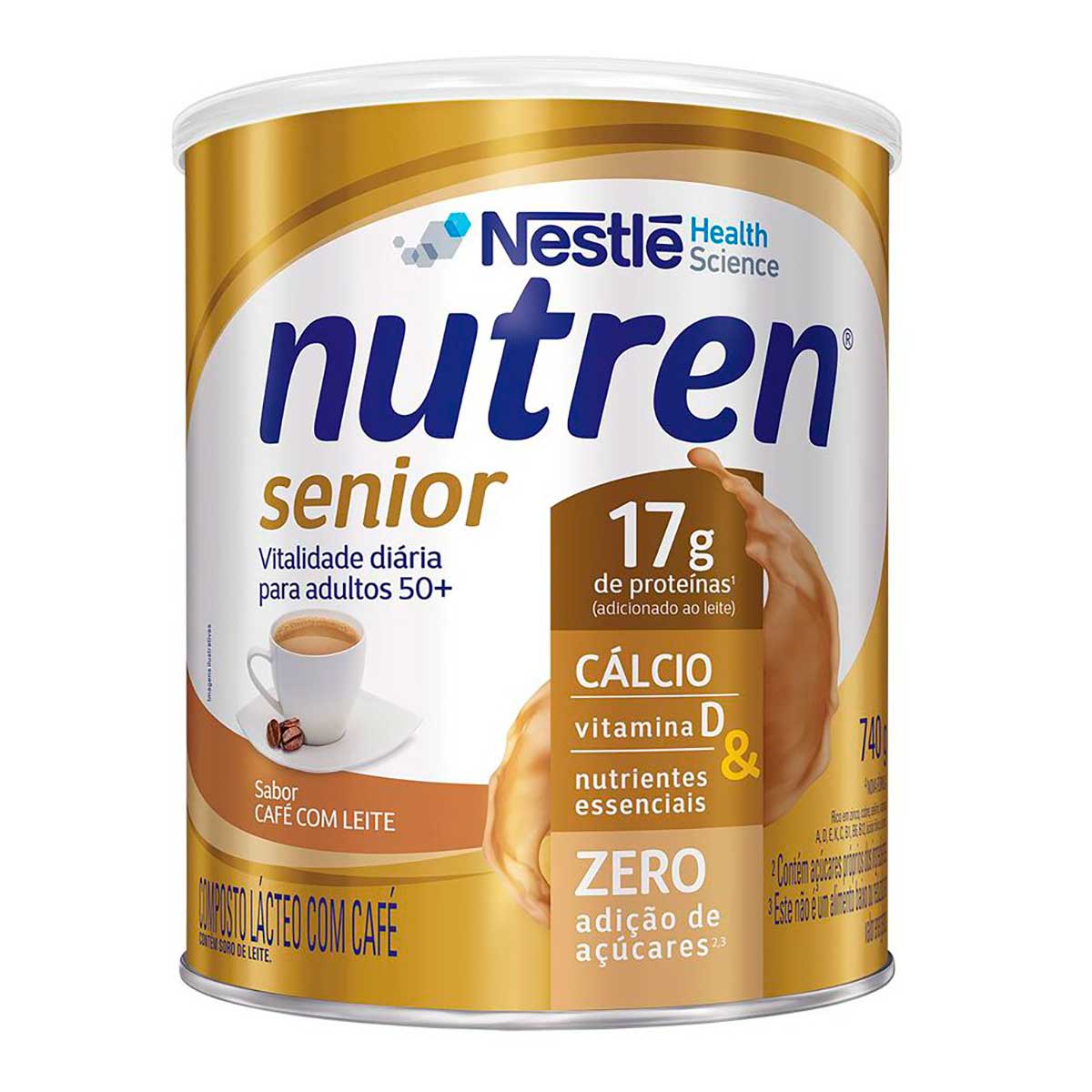 Complemento Alimentar Nutren Senior Café com Leite 740g