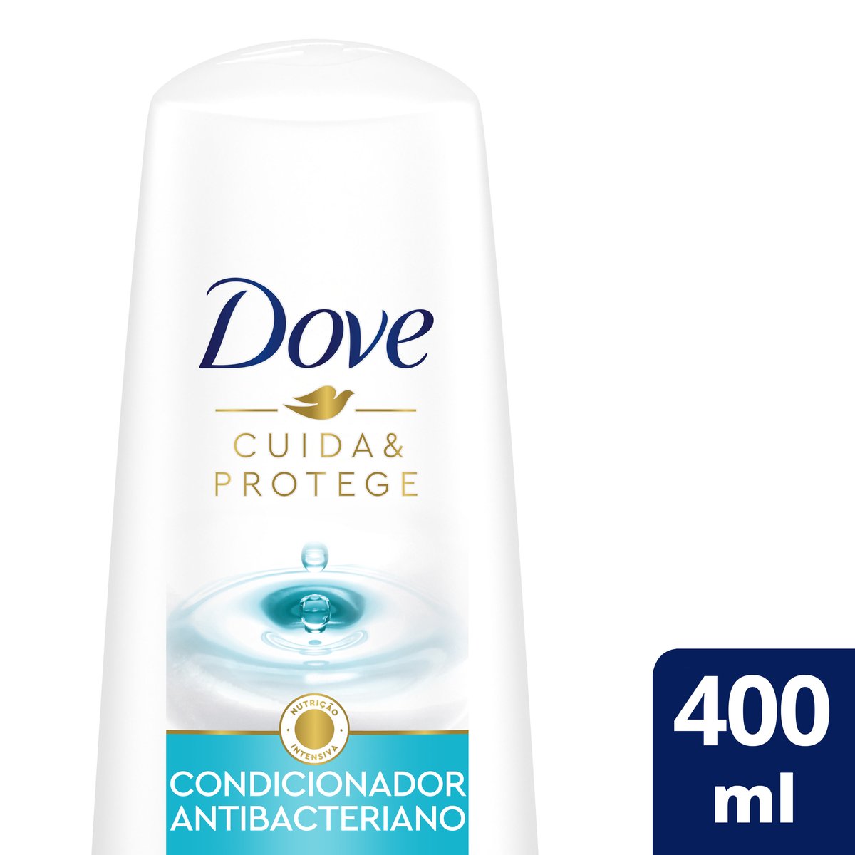 Condicionador Antibacteriano Nutrição Intensiva Dove Cuida &amp; Protege Frasco 400 ml