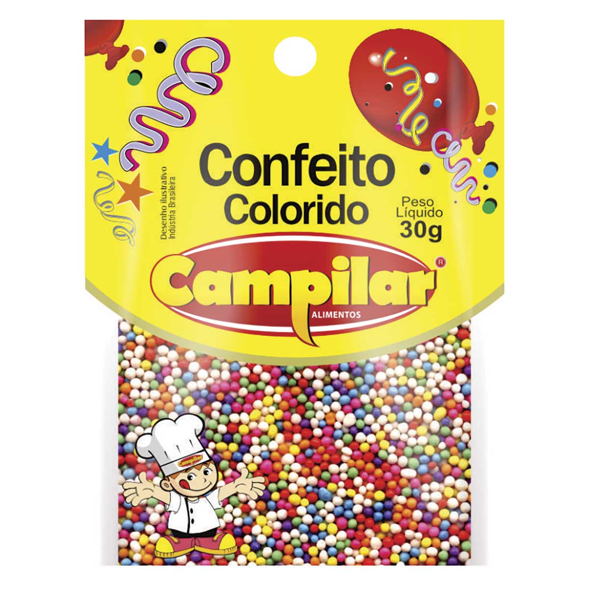 Confeito para Doces Colorido Campilar 30 g