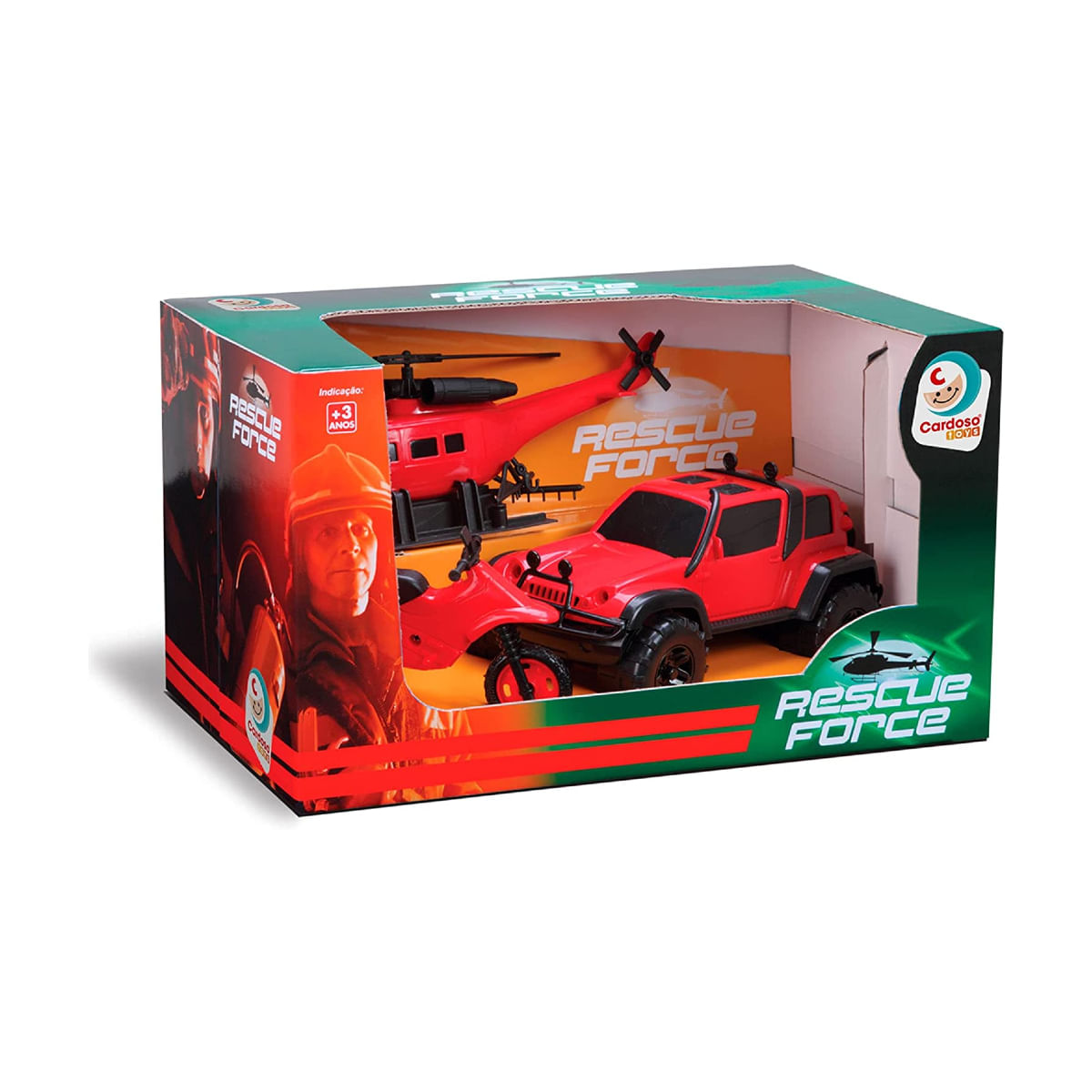 Conjunto Carro e Moto Rescue Force Cardoso 1028