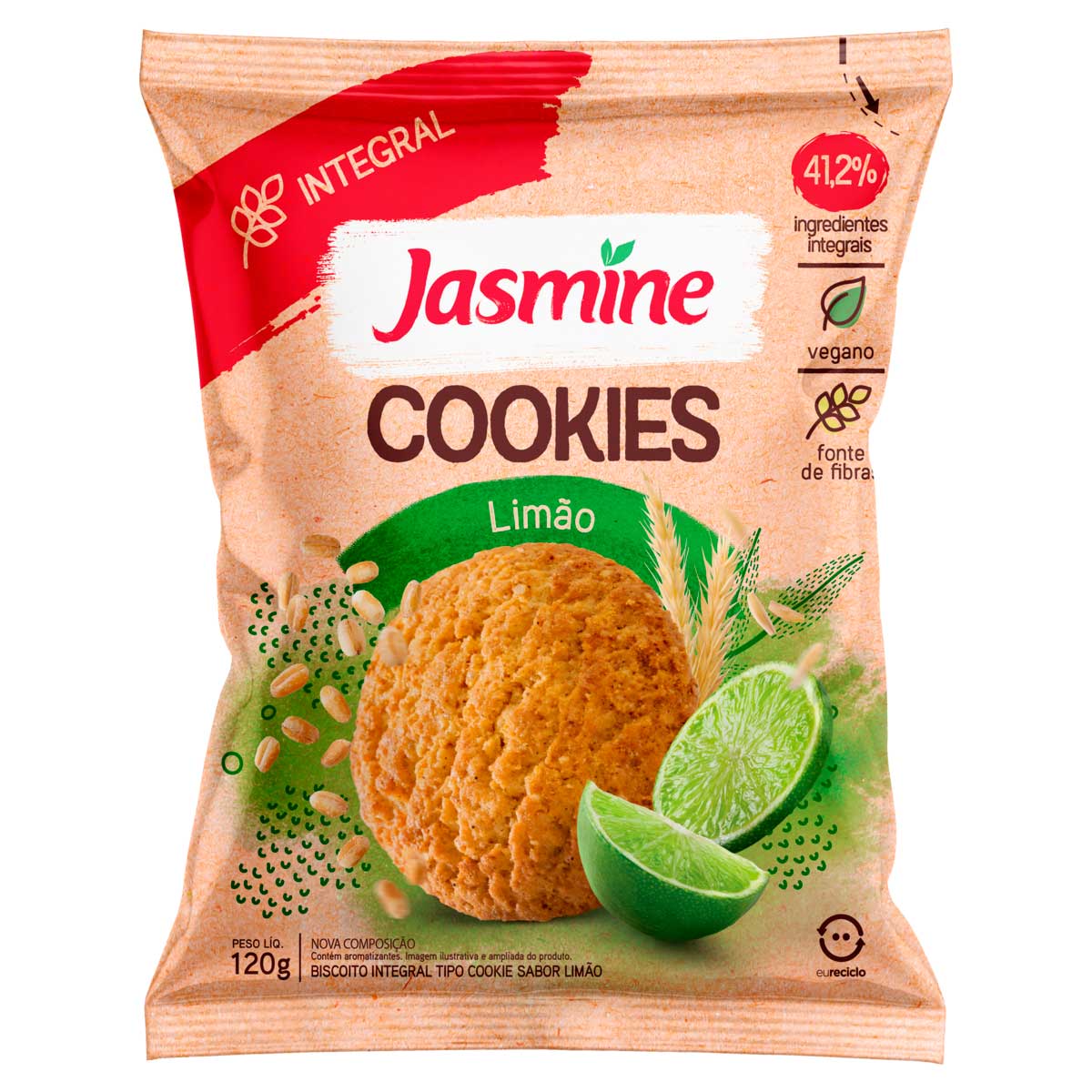 Coockie Integral Limão Jasmine 150g