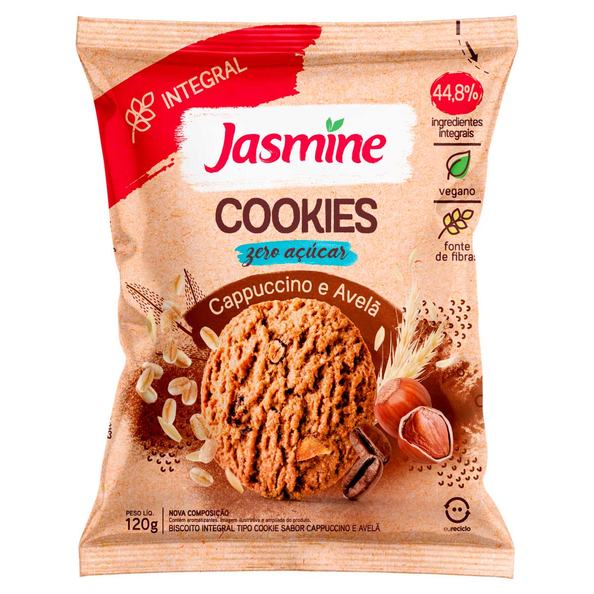 Cookie Cappuccino e Avelã Jasmine 150g