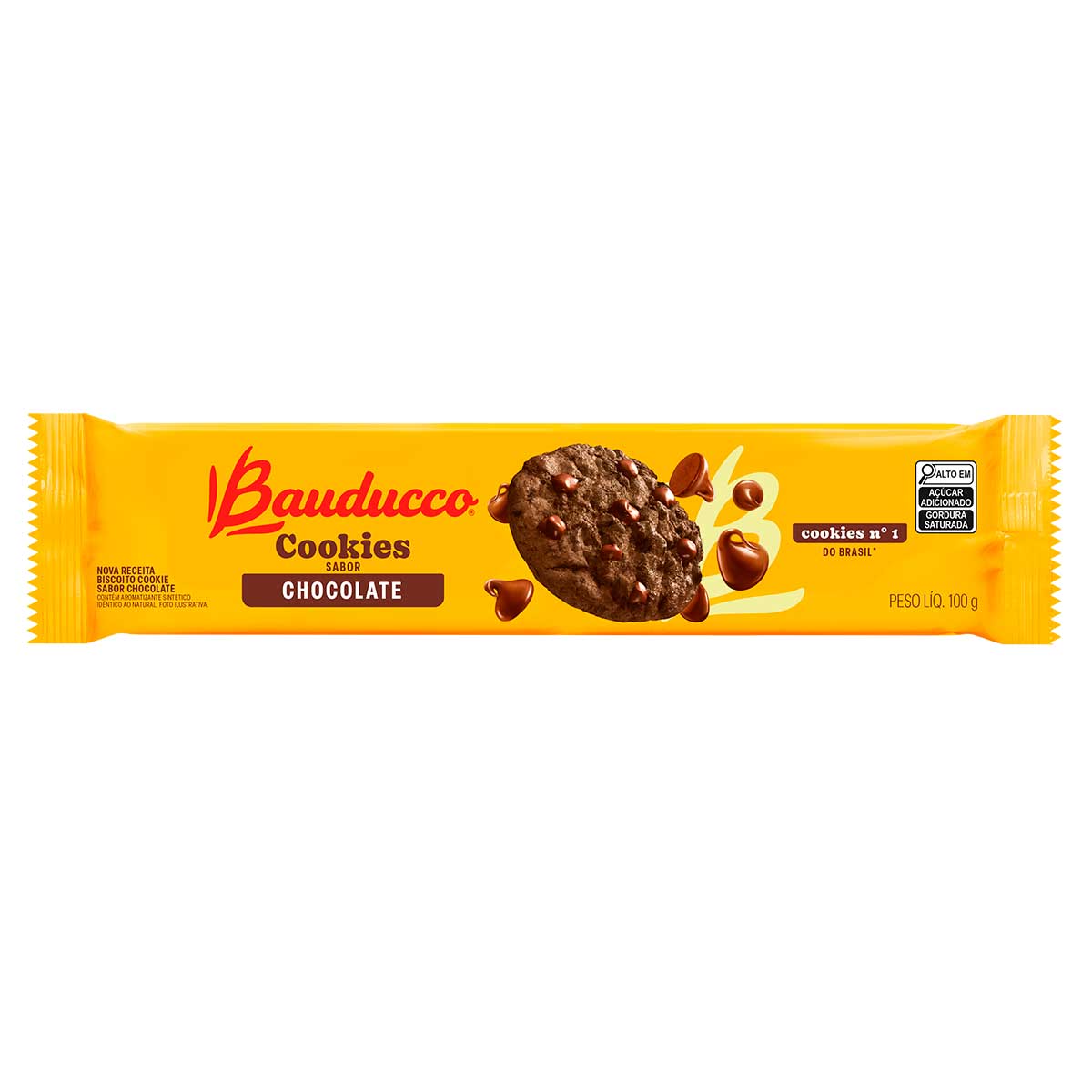 Cookie de Chocolate com Gotas de Chocolate Bauducco 100g